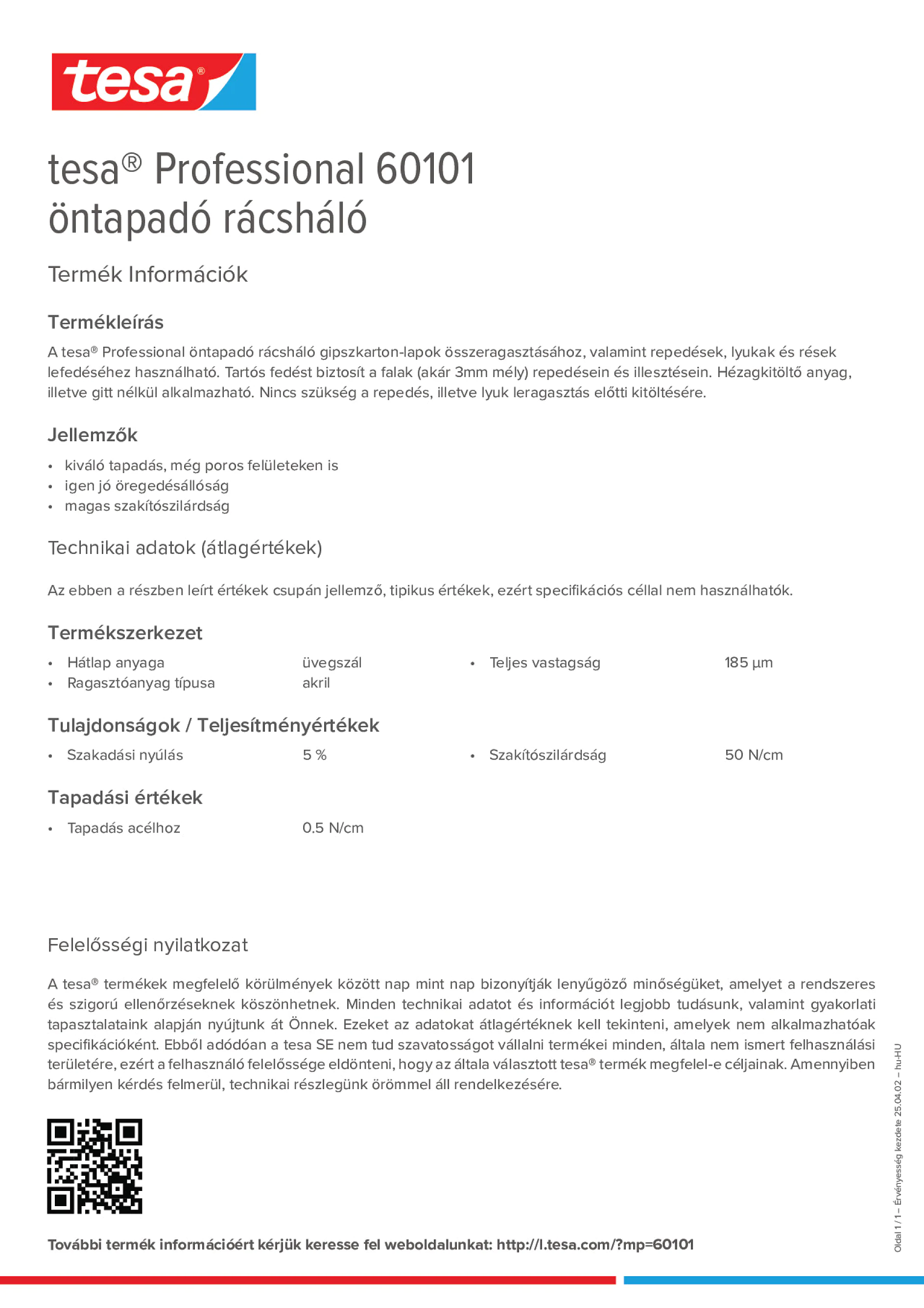 Product information_tesa® Professional 60101_hu-HU