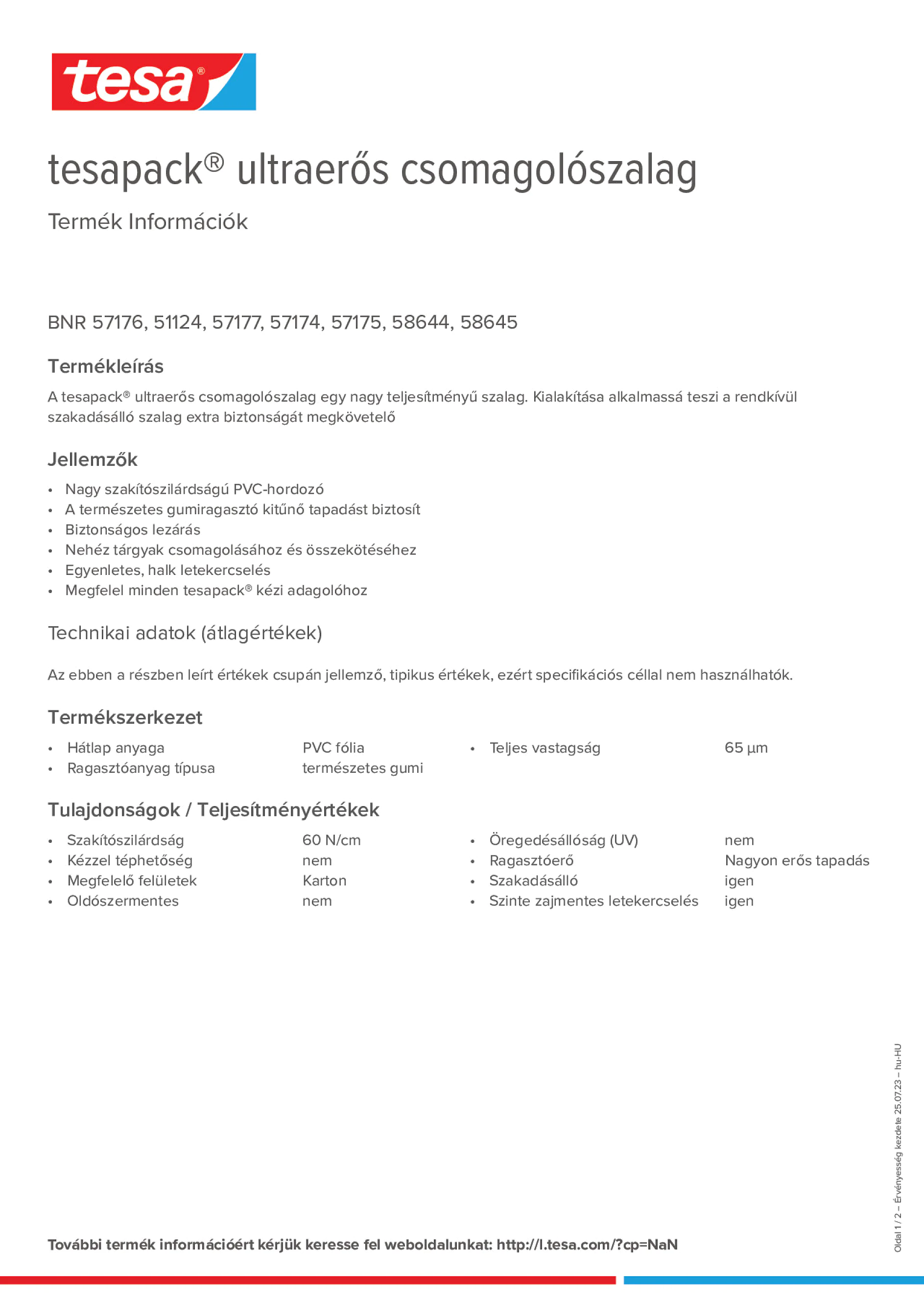 Product information_tesapack® 4124PVC30_hu-HU