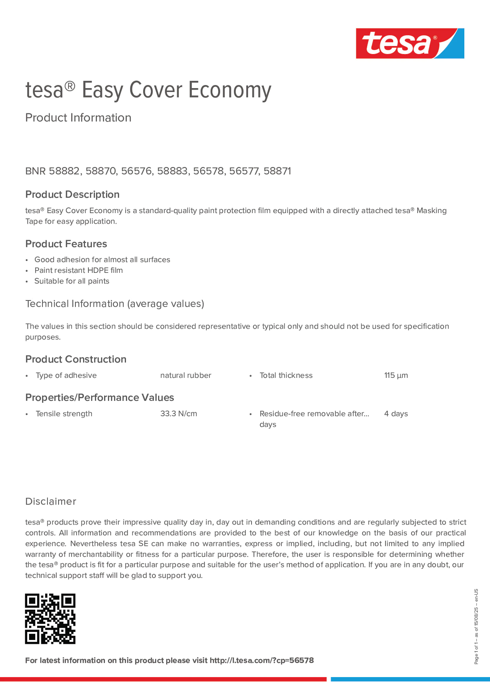 Product information_tesa® Easy Cover 58882_en