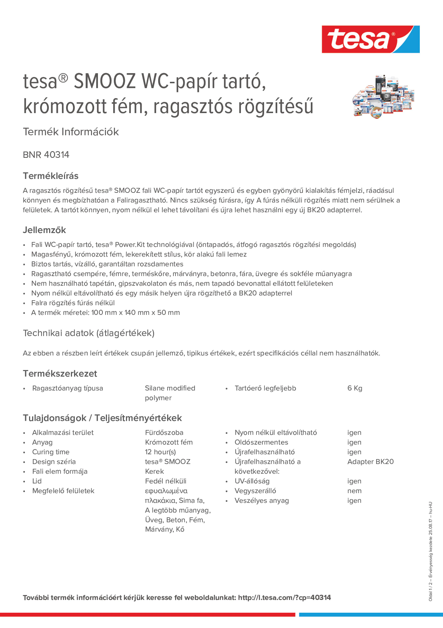 Product information_tesa® 40314_hu-HU