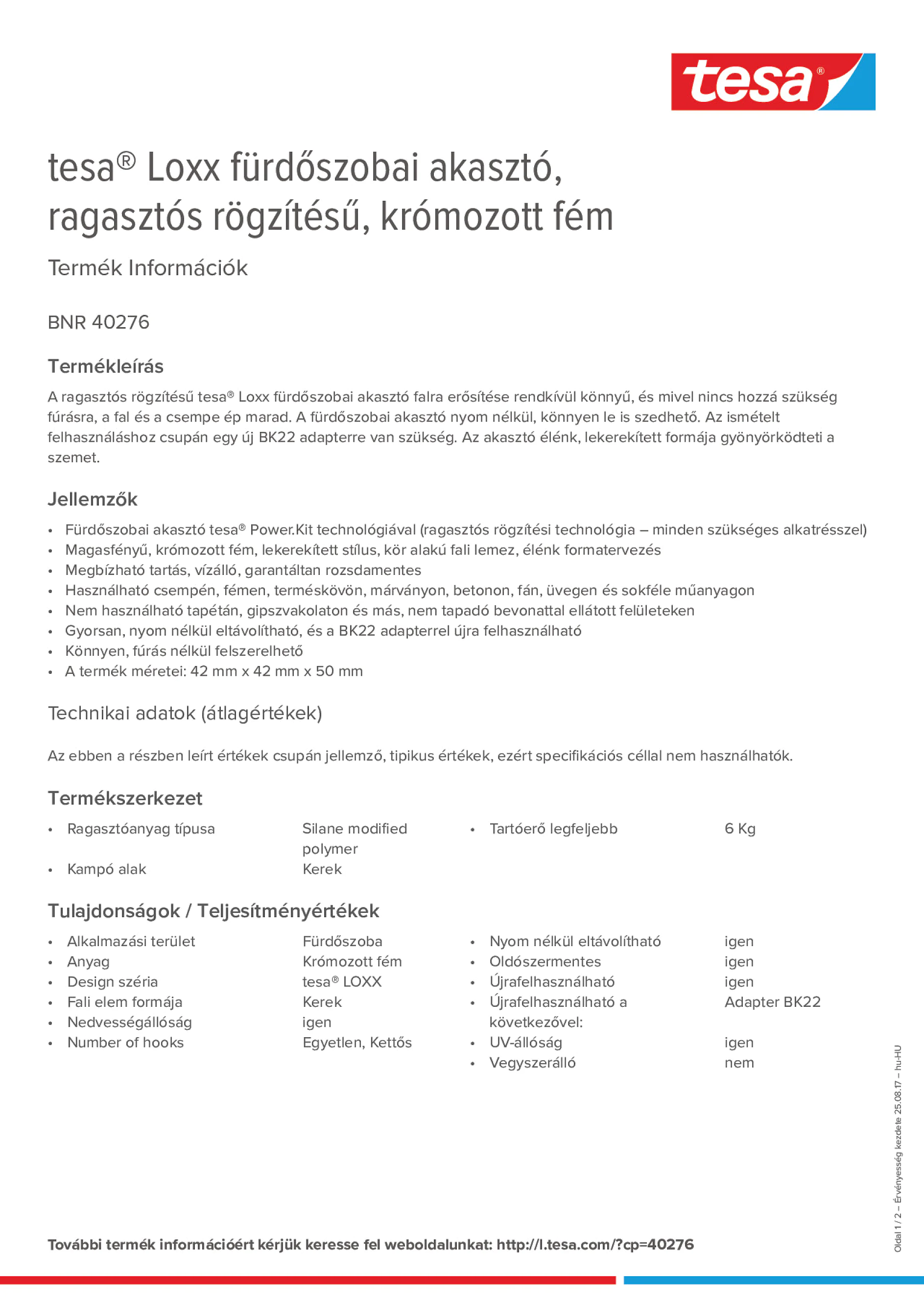 Product information_tesa® 40276_hu-HU