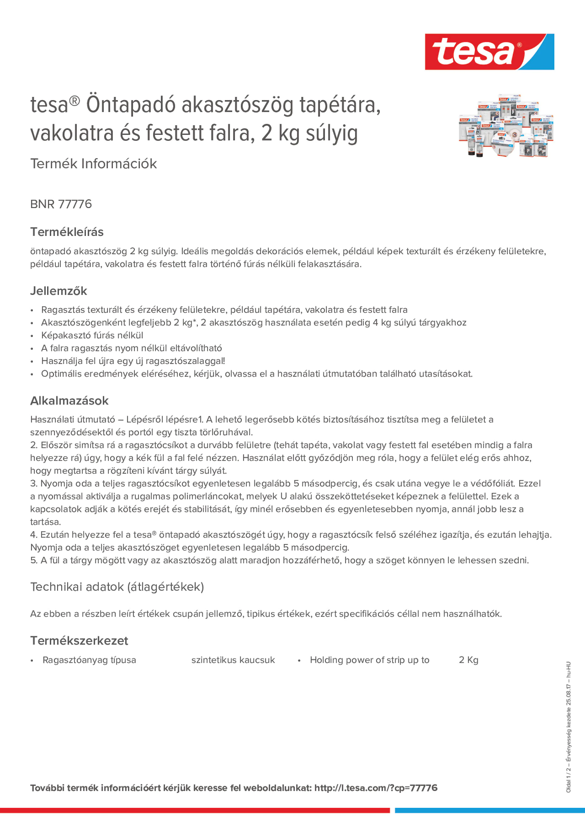 Product information_tesa® 77776_hu-HU