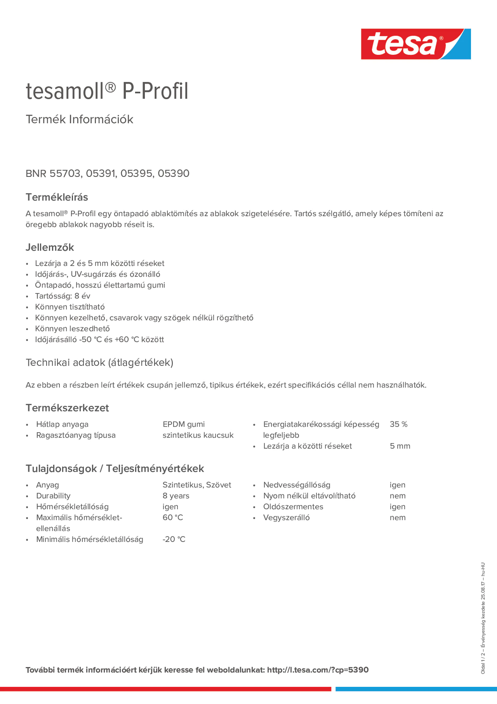 Product information_tesamoll® 5366_hu-HU