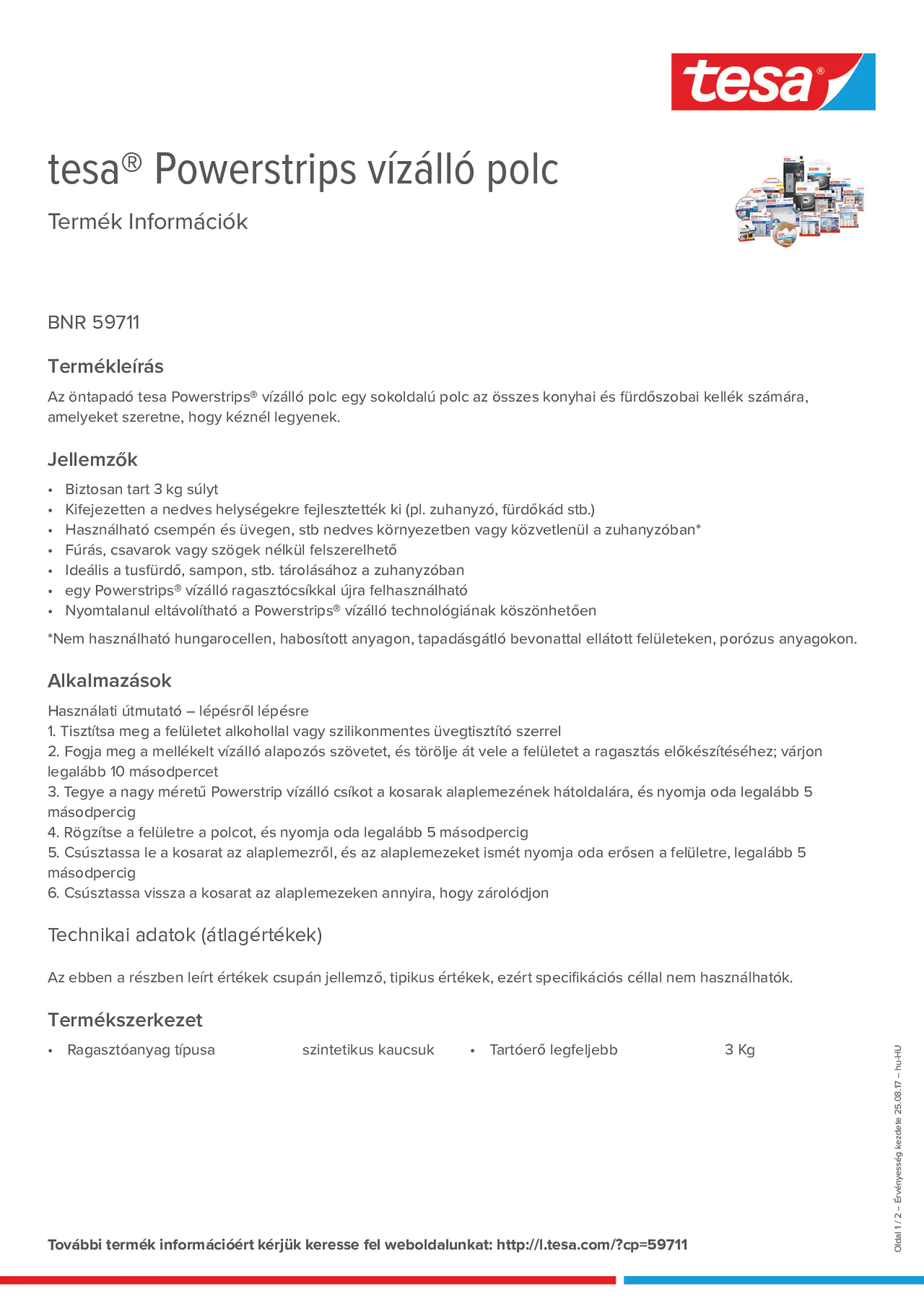 Product information_tesa® Powerstrips 59711_hu-HU