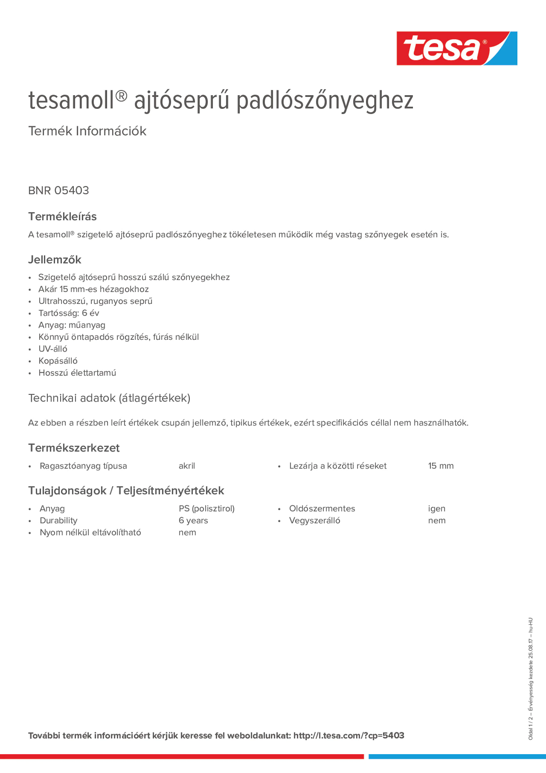 Product information_tesamoll® 05403_hu-HU