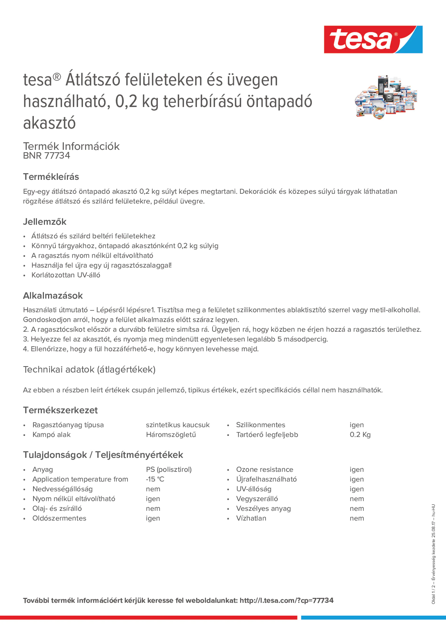 Product information_tesa® 77734_hu-HU