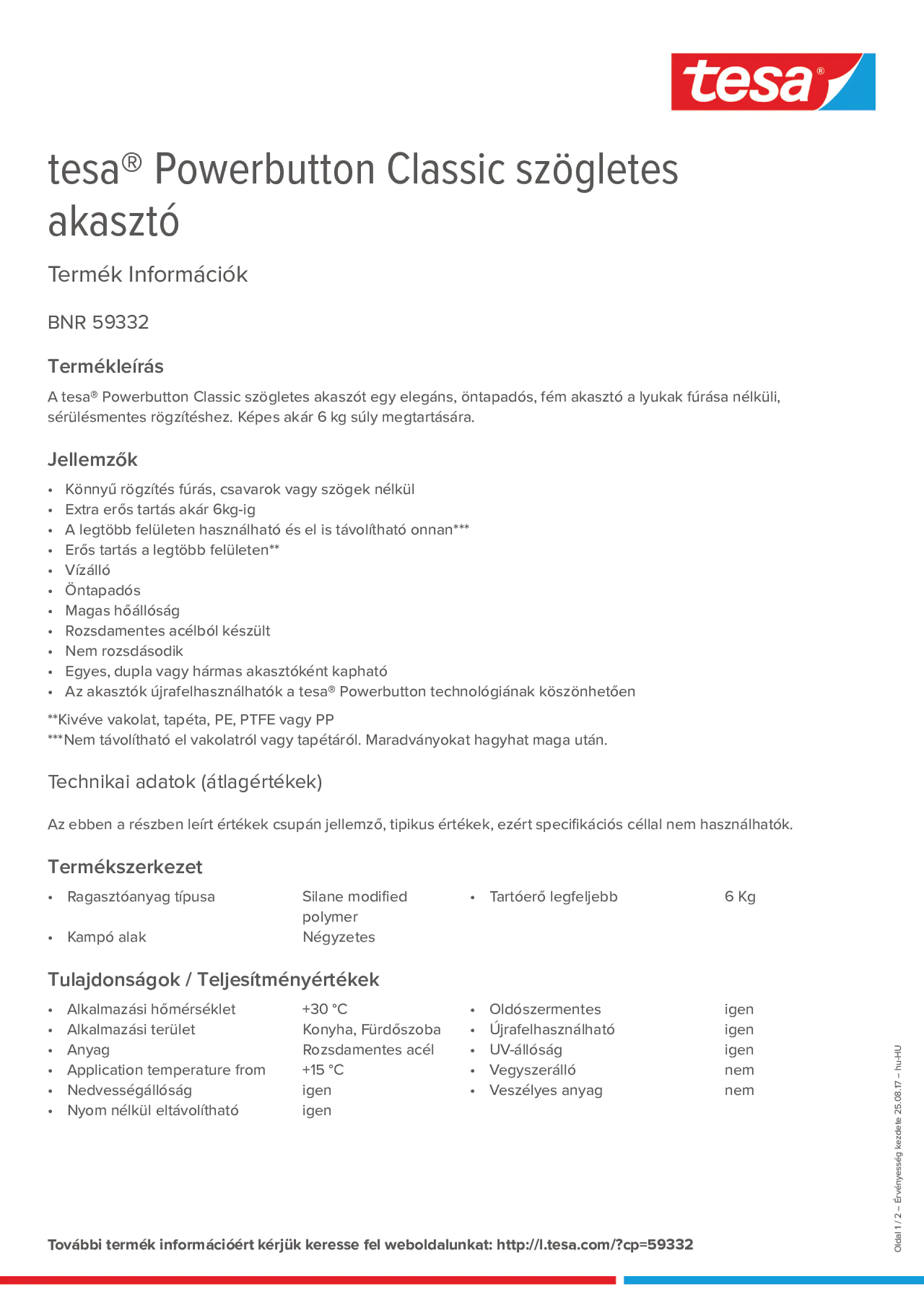 Product information_tesa® Powerbutton 59332_hu-HU