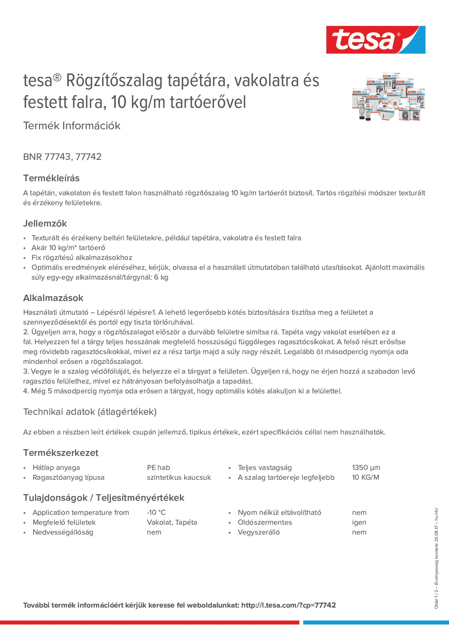 Product information_tesa® 77742_hu-HU