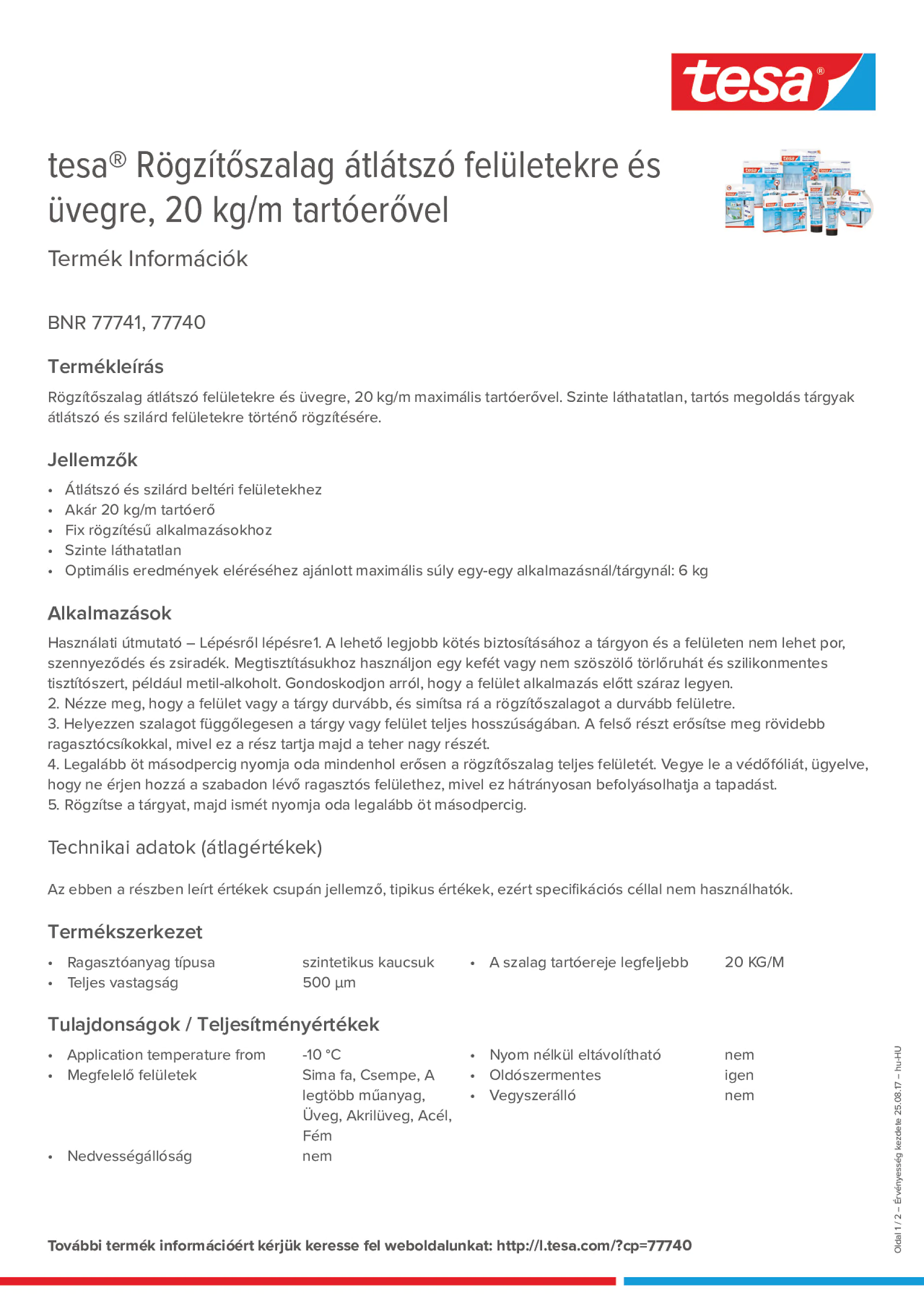 Product information_tesa® 77740_hu-HU