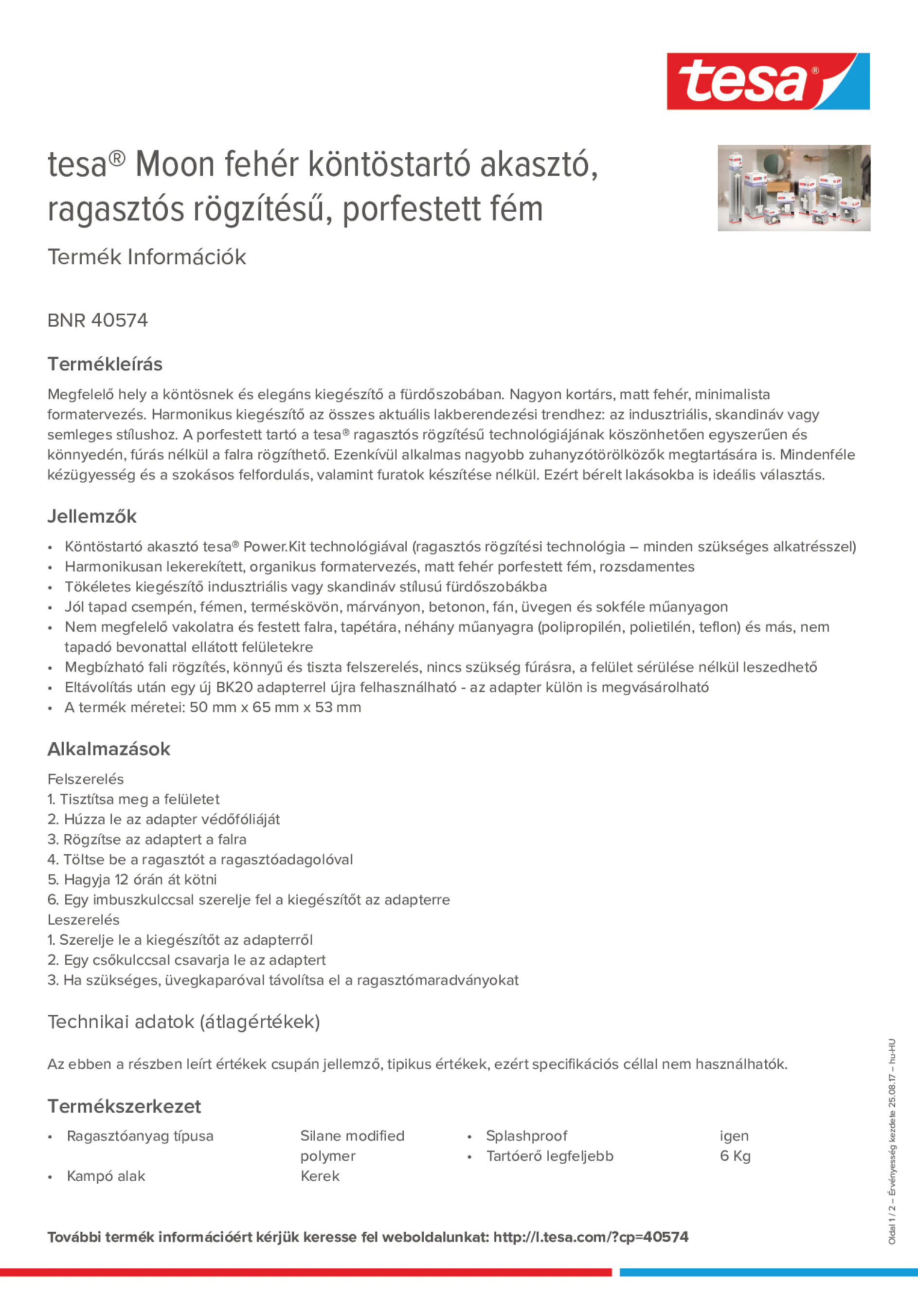 Product information_tesa® 40574_hu-HU