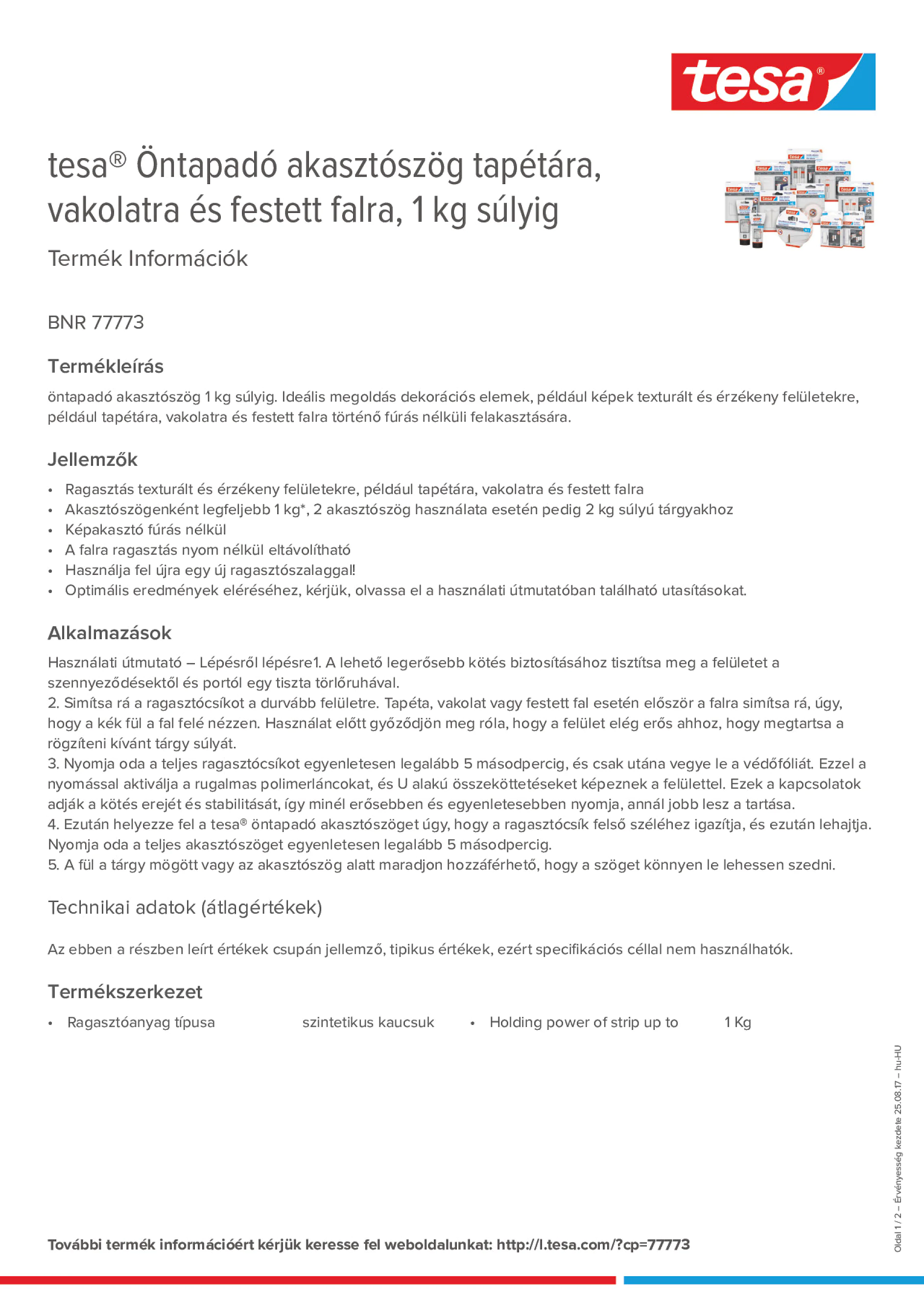 Product information_tesa® 77773_hu-HU