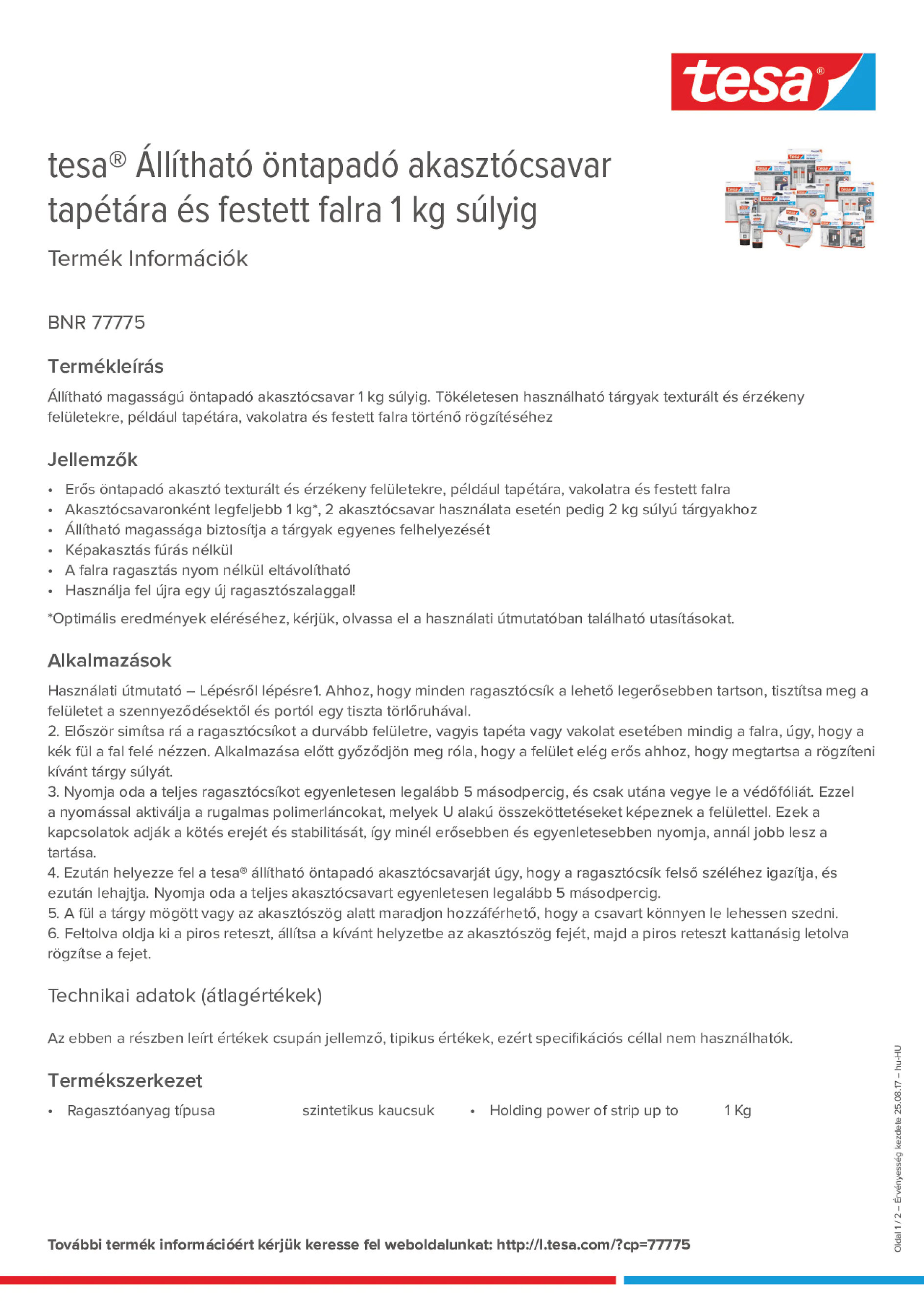 Product information_tesa® 77775_hu-HU