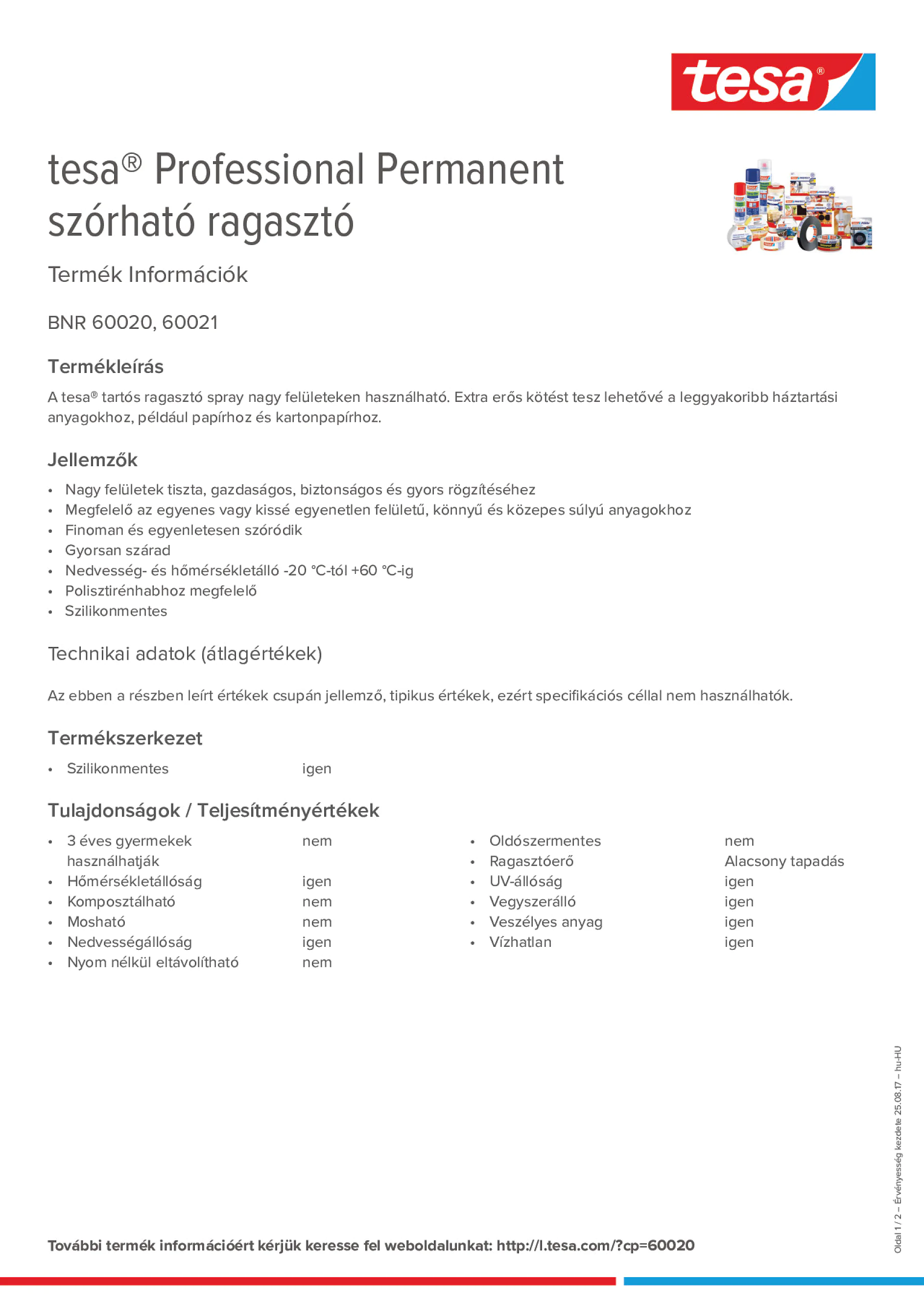 Product information_tesa® Professional 60020 / 60021_hu-HU
