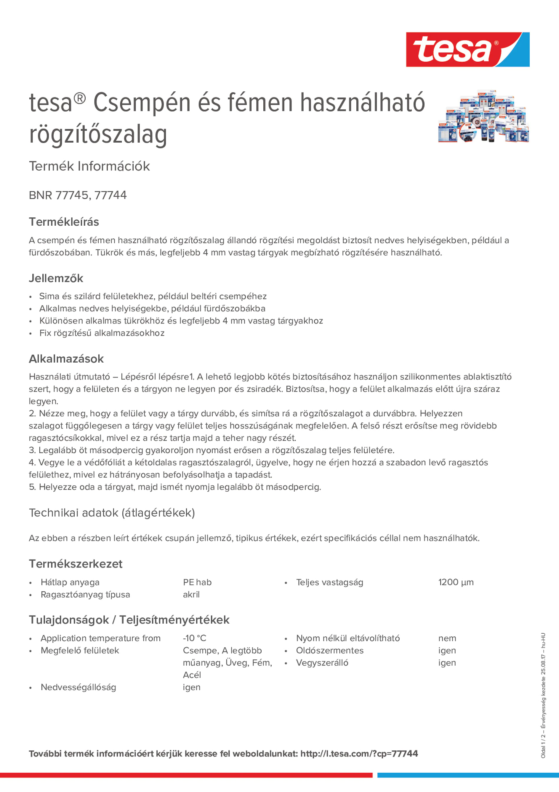 Product information_tesa® 77744_hu-HU
