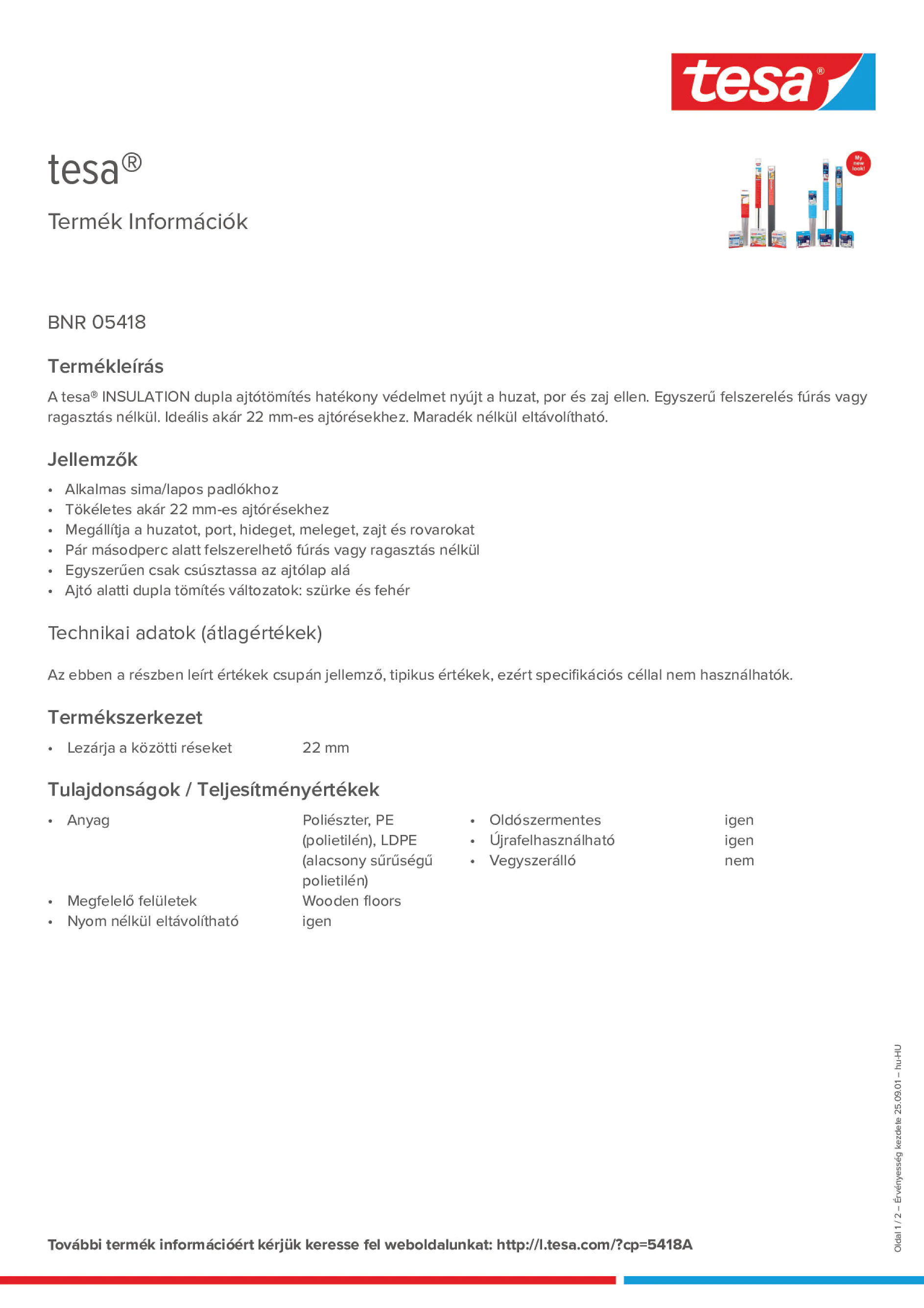 Product information_tesa® 05418_hu-HU