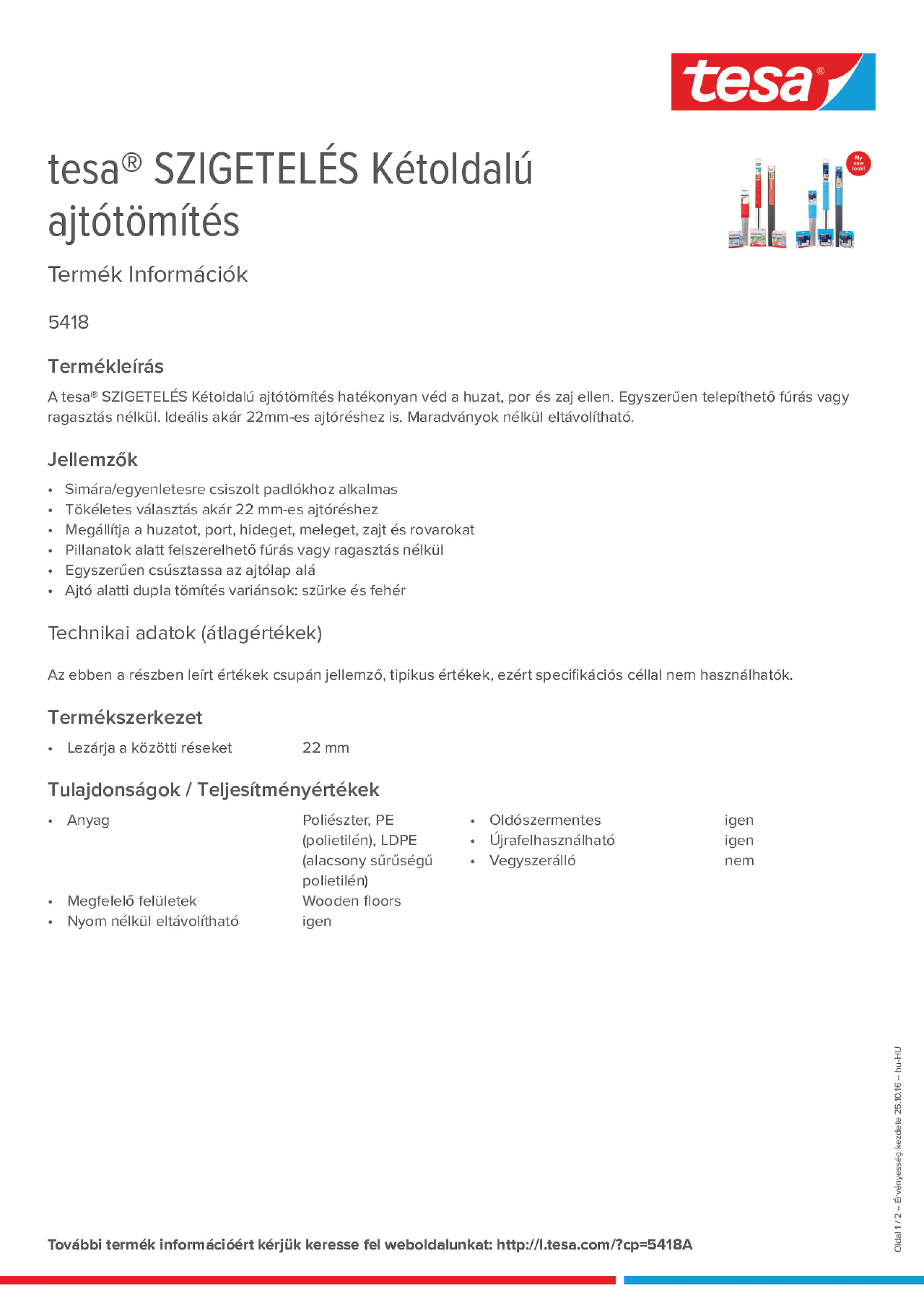 Product information_tesa® 05418_hu-HU