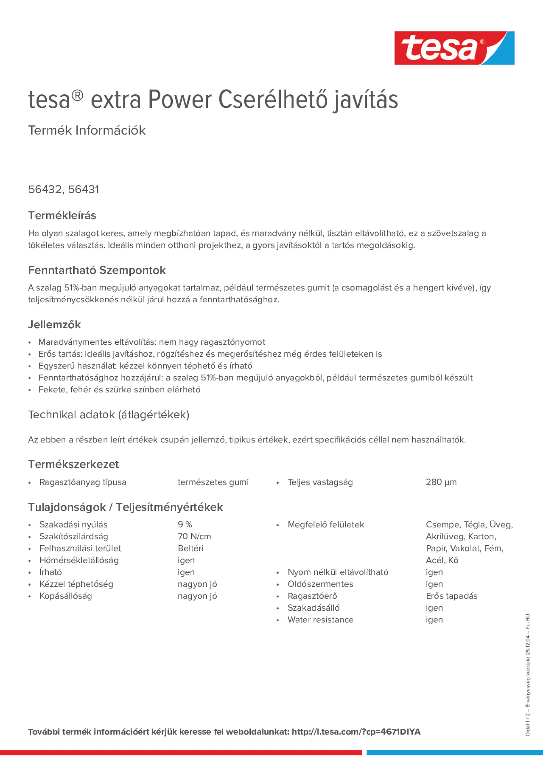 Product information_tesa® extra Power 56432_hu-HU