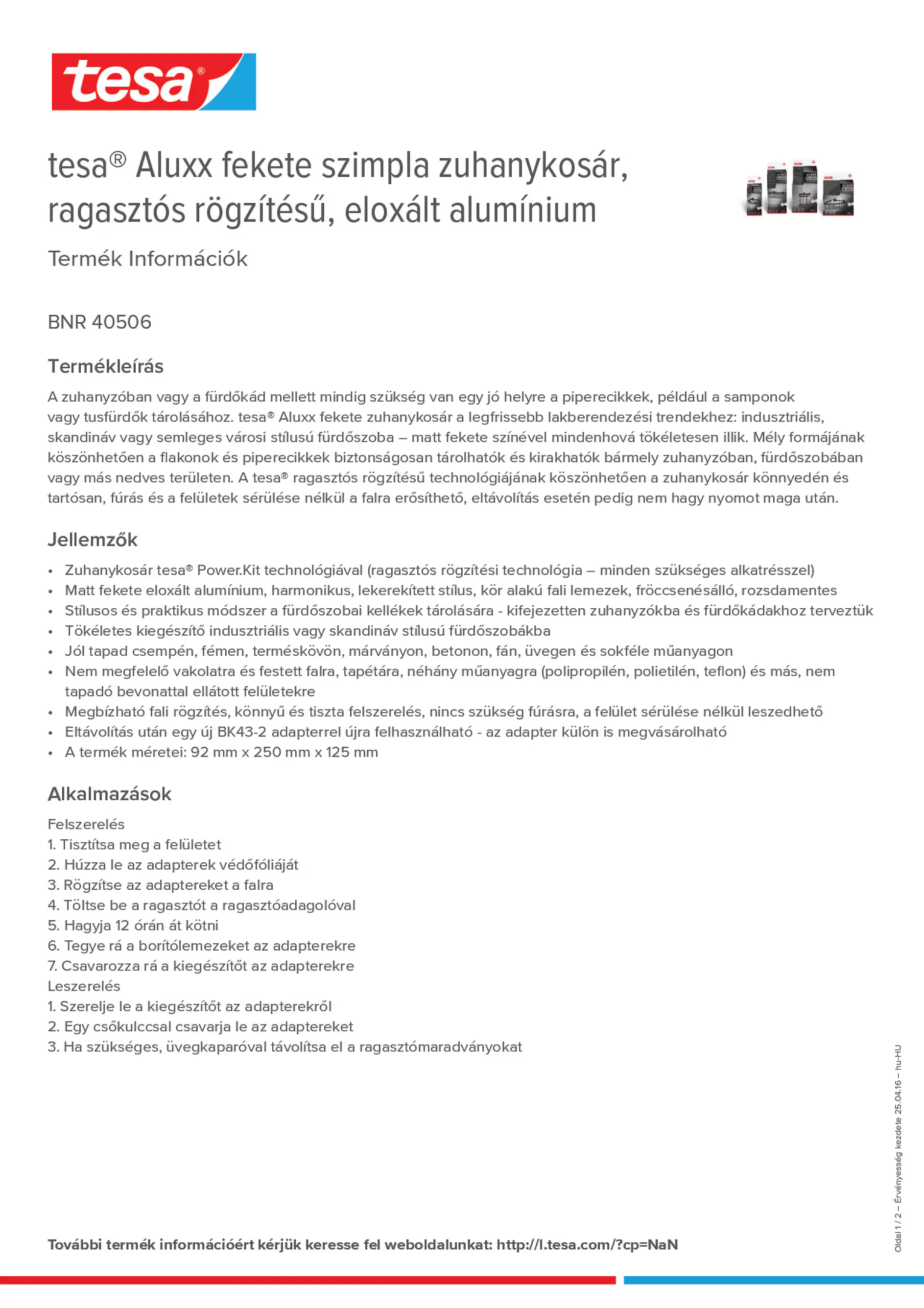 Product information_tesa® 40506_hu-HU