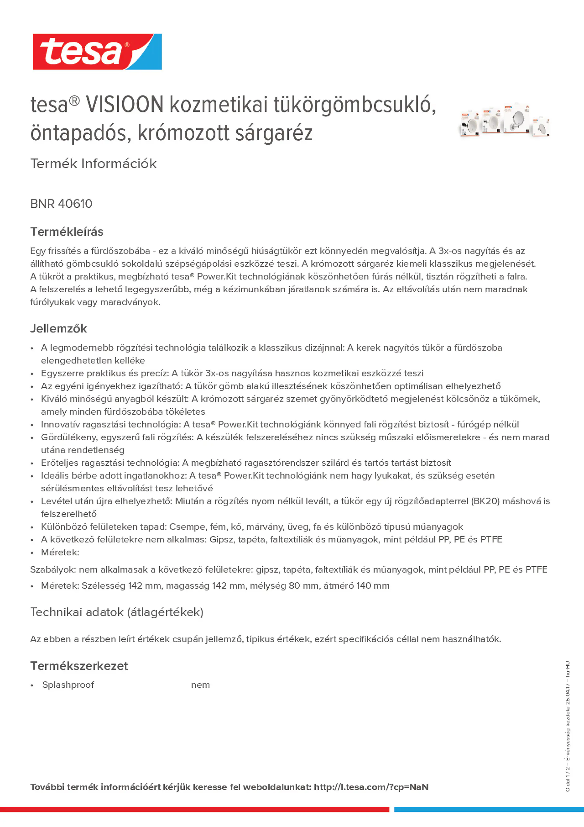 Product information_tesa® 40610_hu-HU