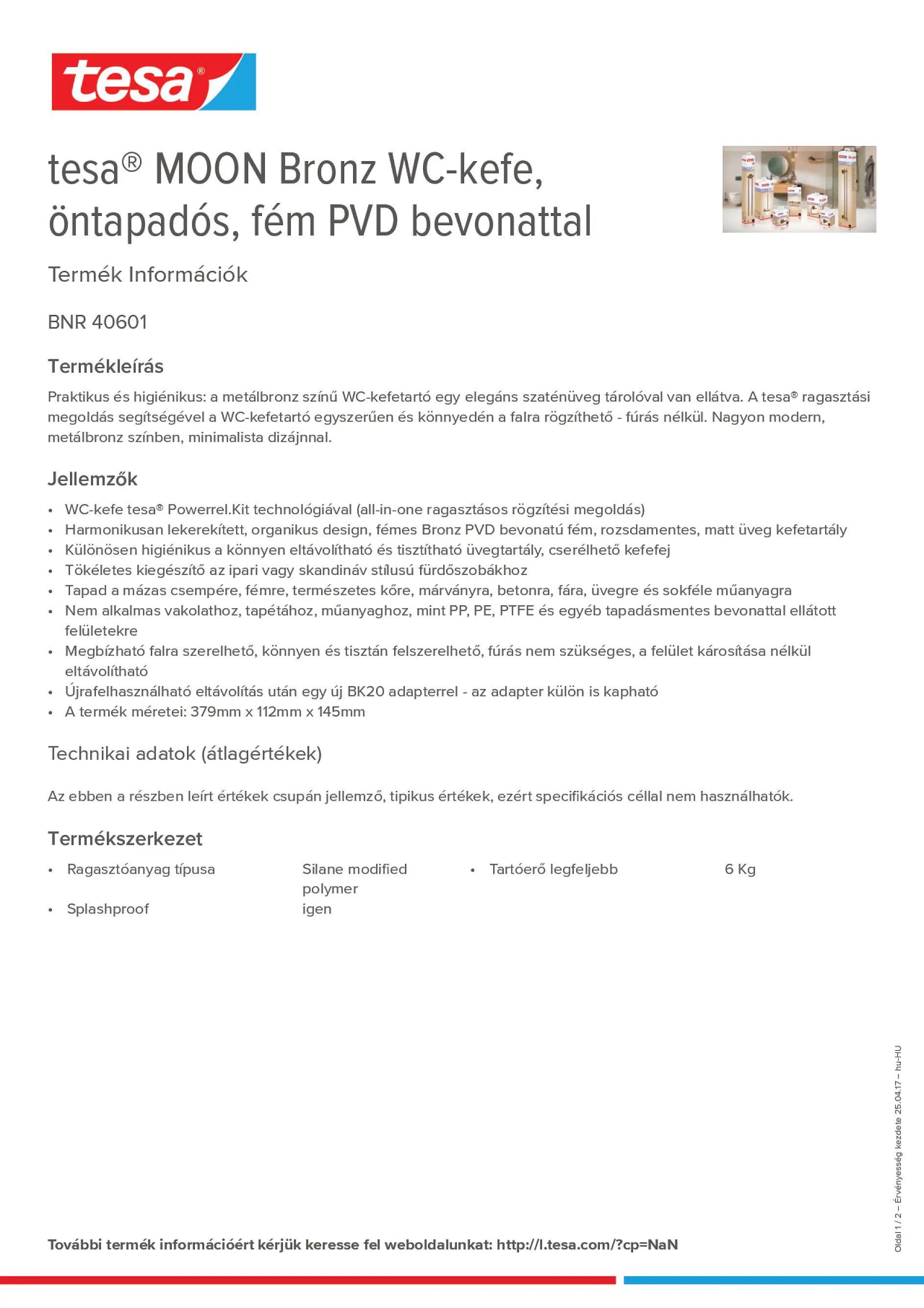 Product information_tesa® 40601_hu-HU