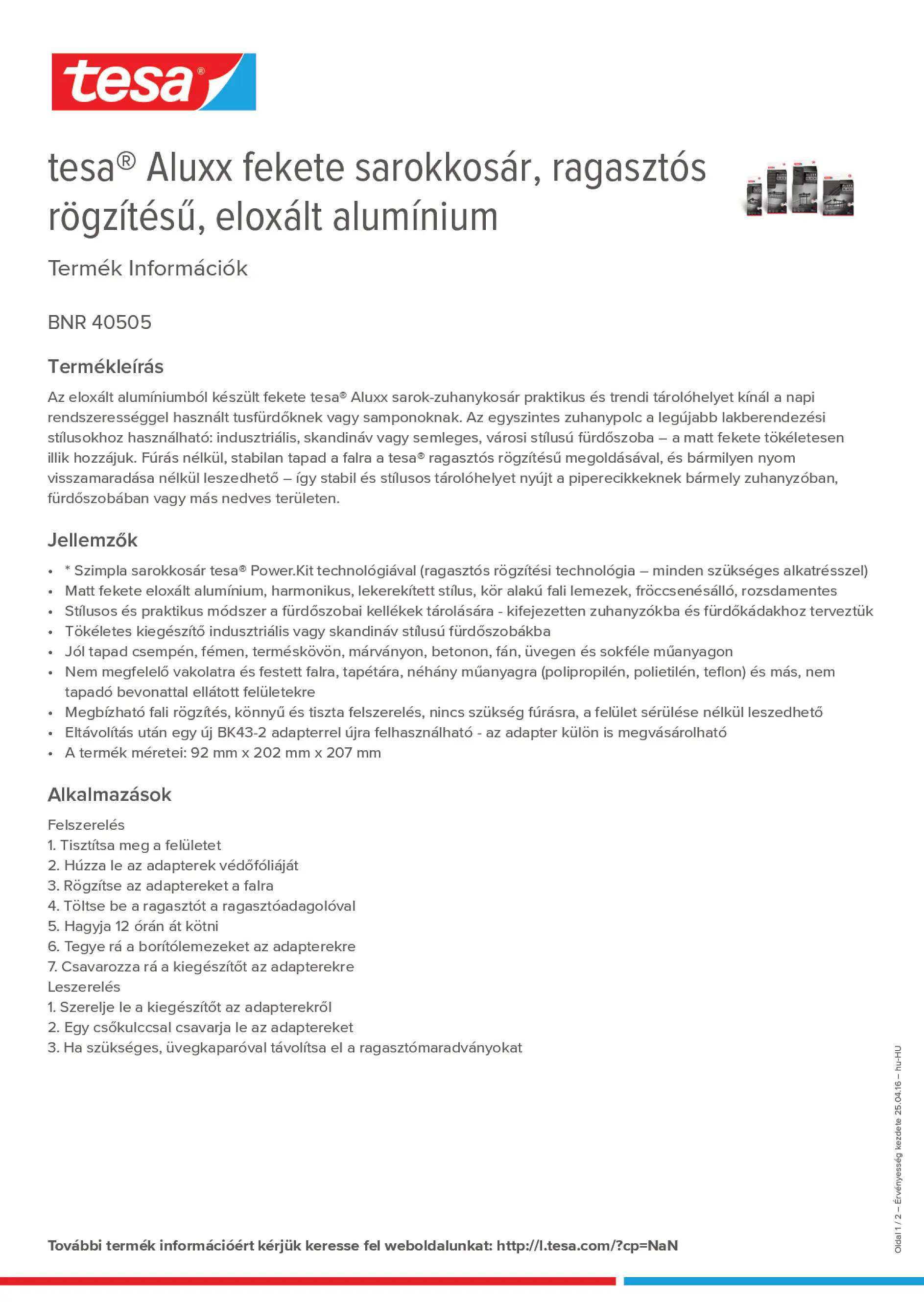 Product information_tesa® 40505_hu-HU