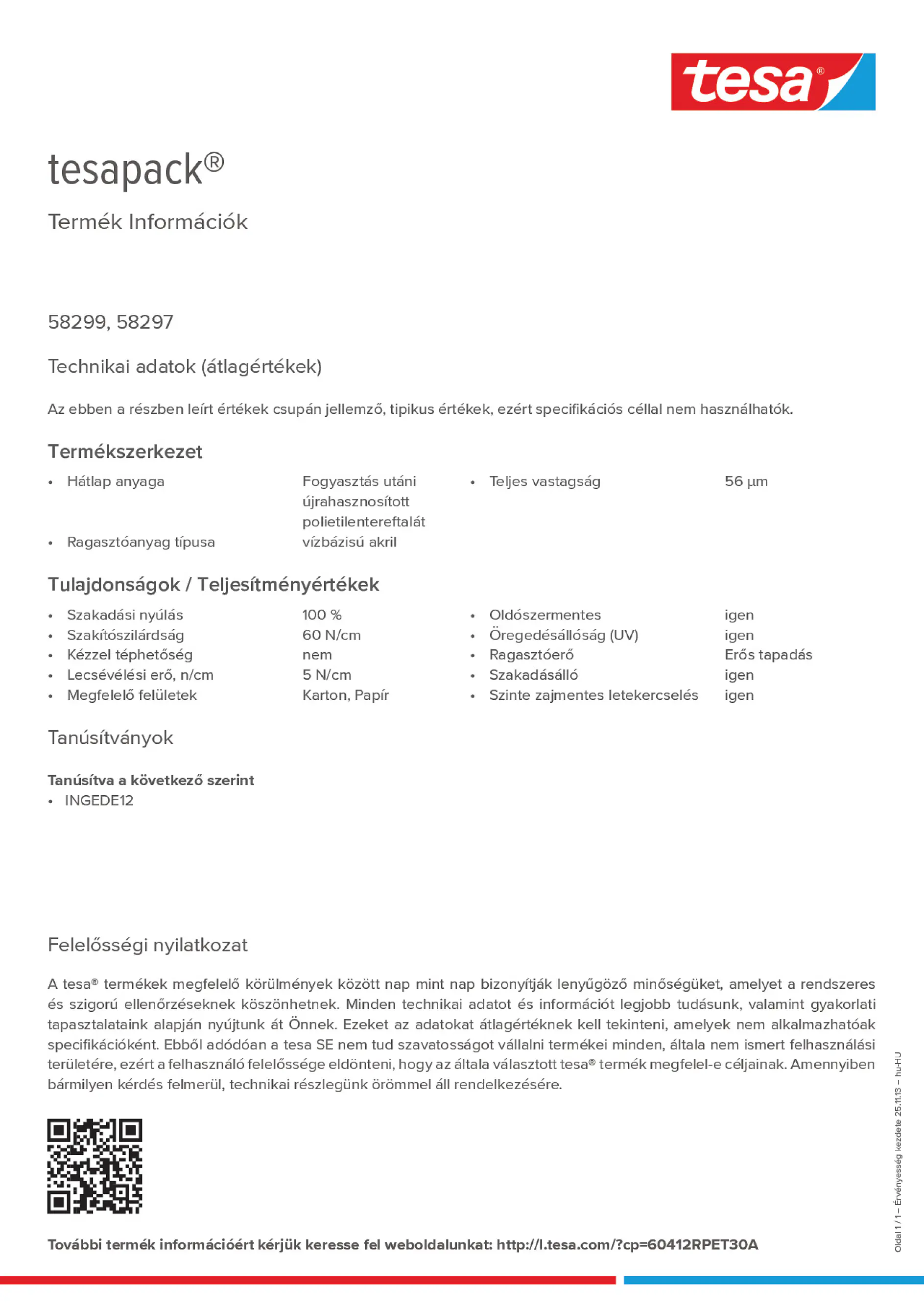 Product information_tesapack® 60412RPET30A_hu-HU
