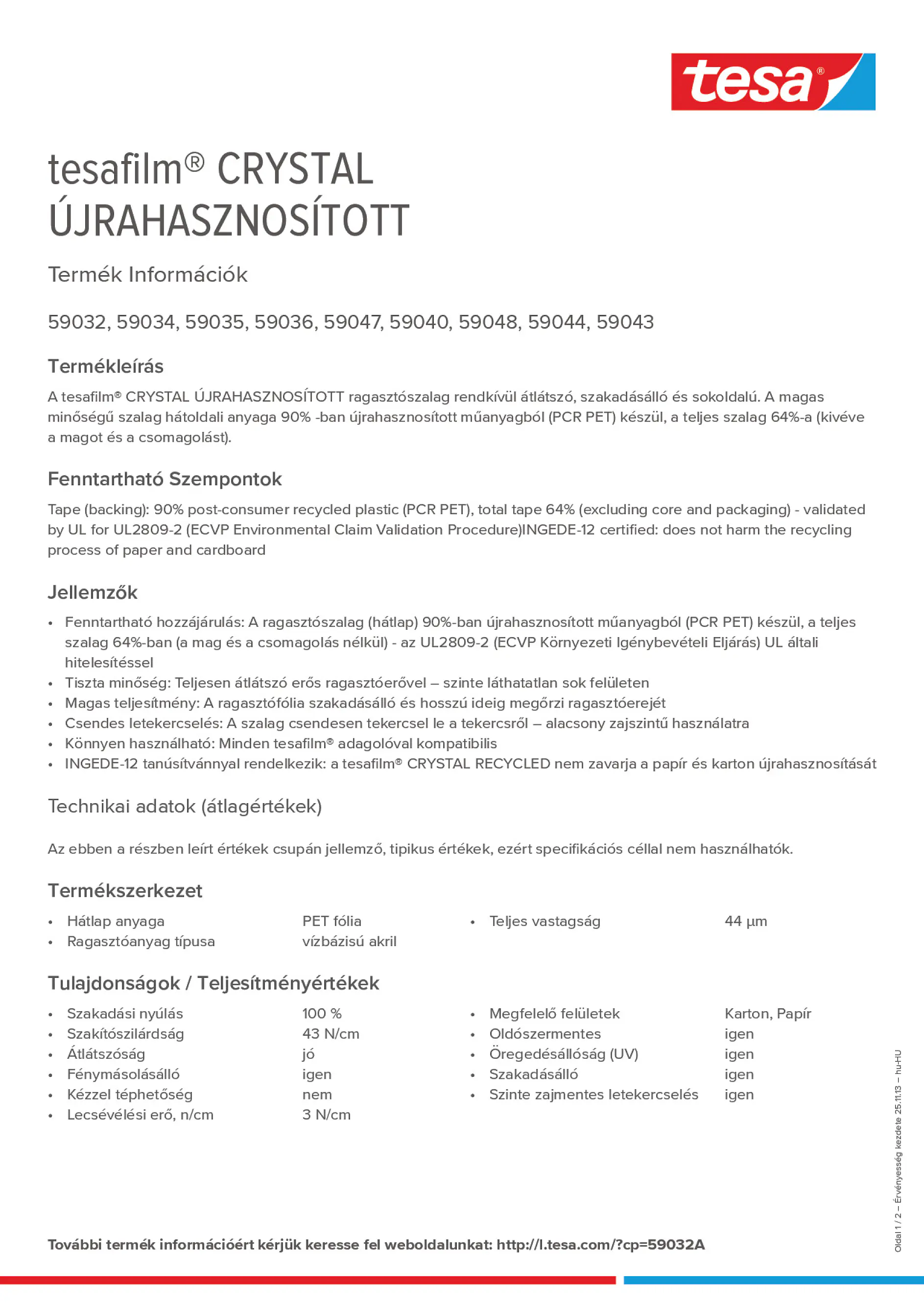 Product information_tesafilm® 59032A_hu-HU