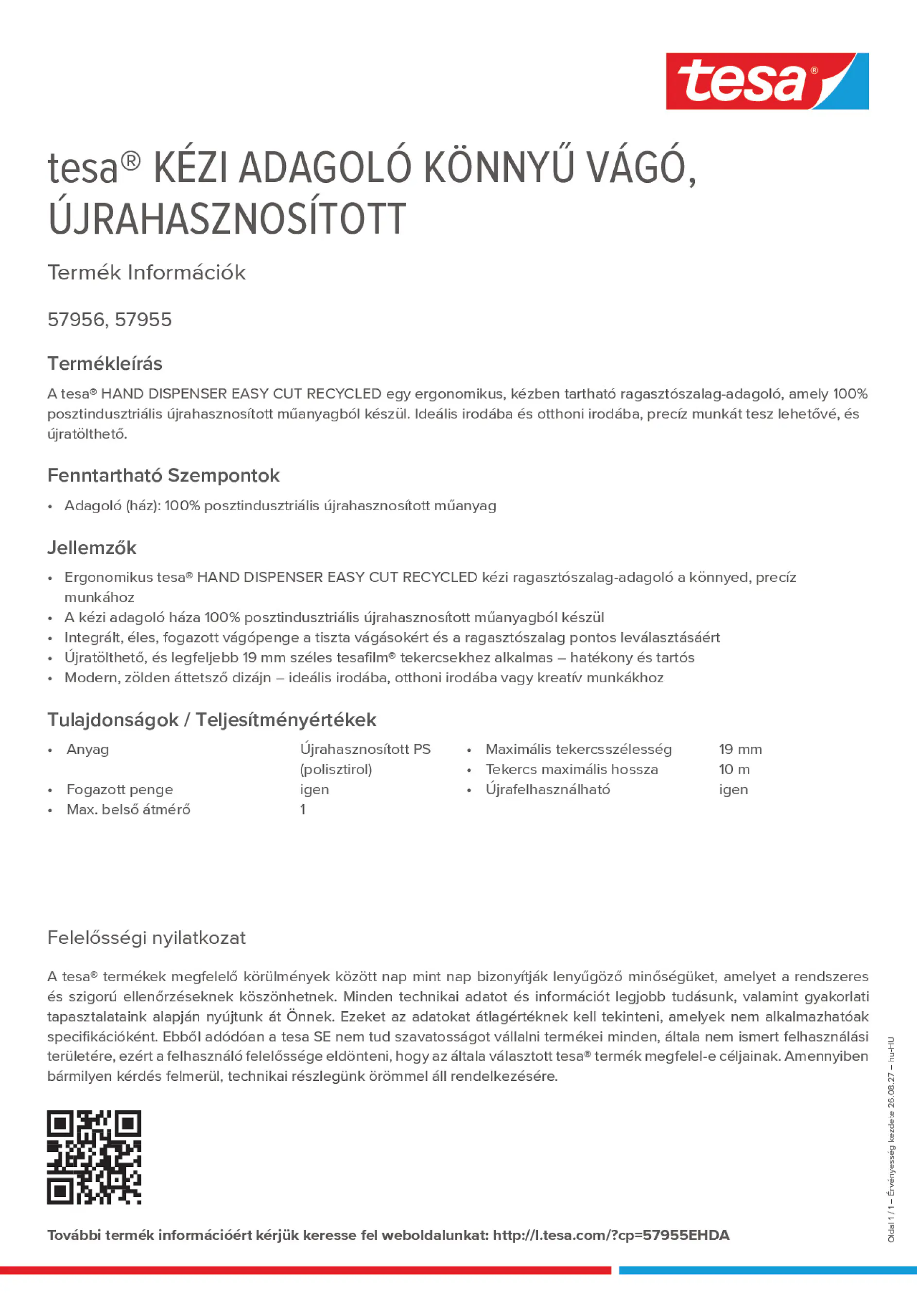 Product information_tesa® 57955EHDA_hu-HU
