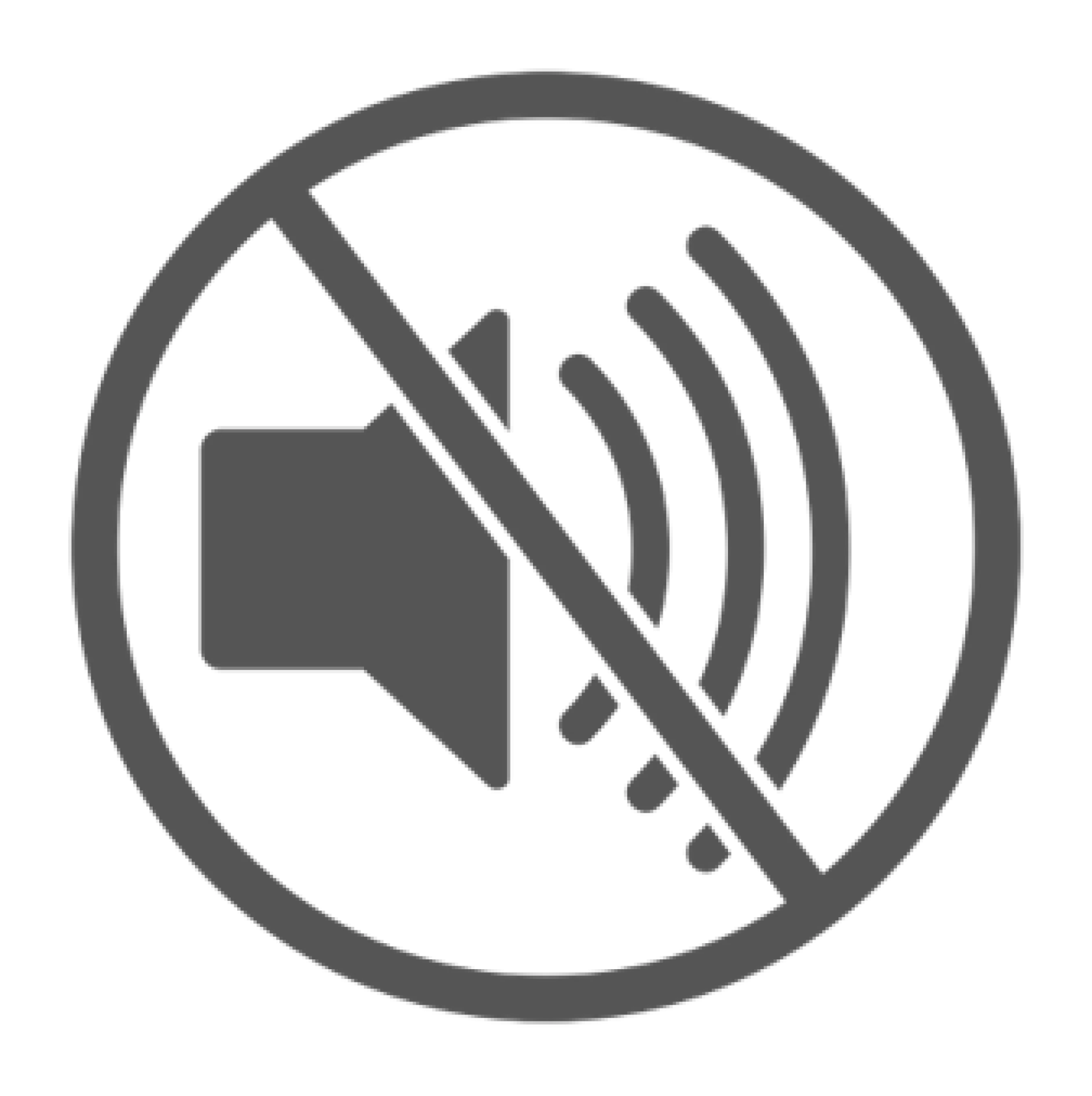 A gray icon of a speaker with sound waves is crossed out with a diagonal line, indicating a mute or no sound symbol. (This text has been generated by AI)