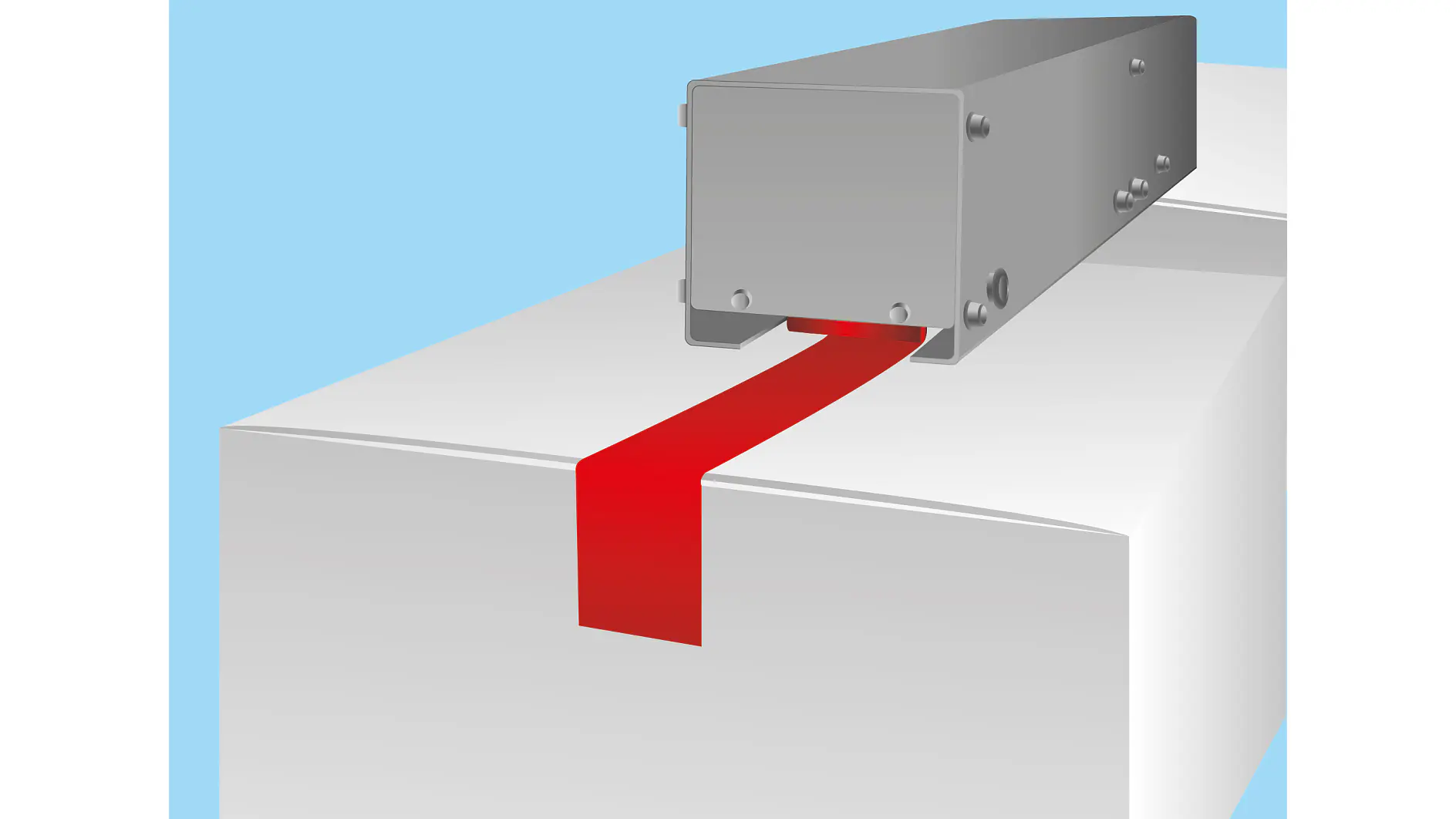 The sealing machine for the comfotable sealing of cartons.