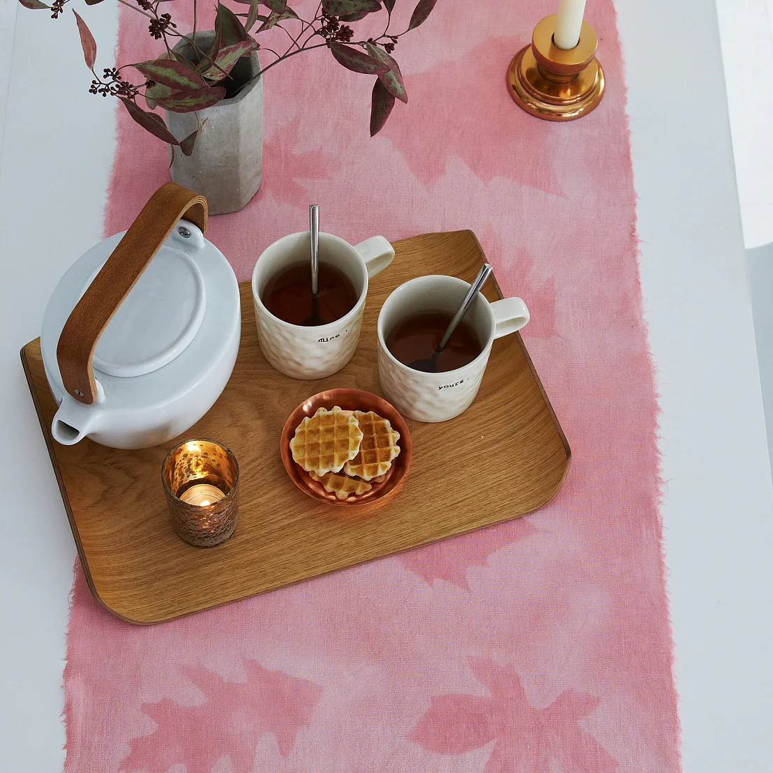 This fabric runner with a delicate leaf pattern should take center stage on any table. What's more, it is easier than you would think to make, so both novice and experienced hobbyists will enjoy making it.