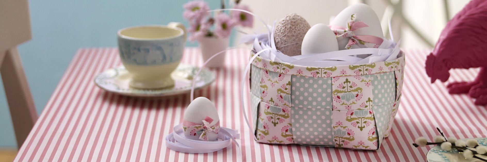 What a beautiful Easter basket! No one else has one - becasue it's hand-made out of cloth and tape.