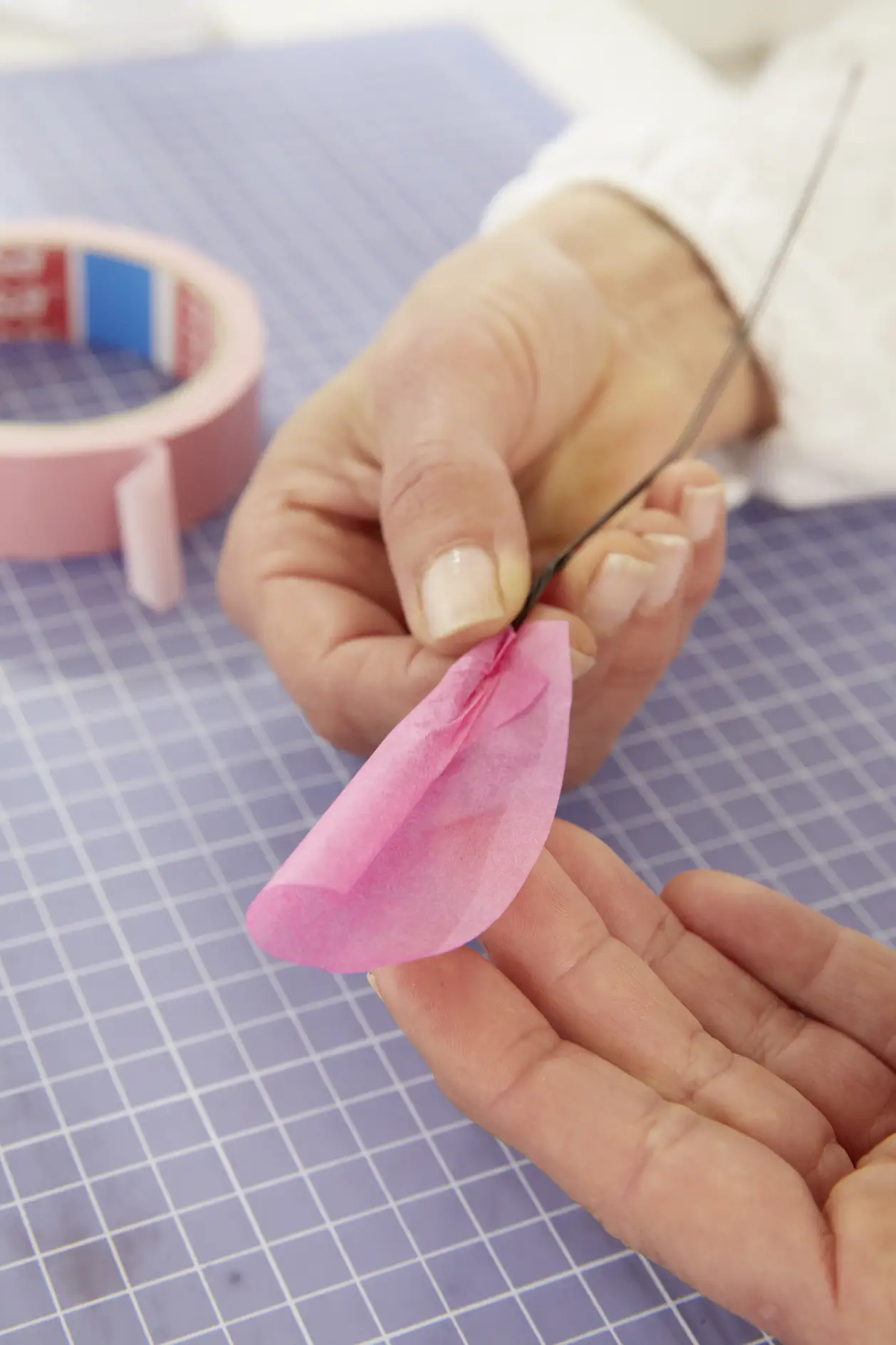 DIY Tissue Paper Rose / Step 6: Wrap