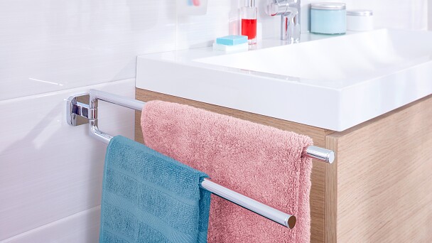 universale non lascia tracce Barra porta asciugamani da bagno Blue con adesivo per la casa e il bagno Taglia libera 