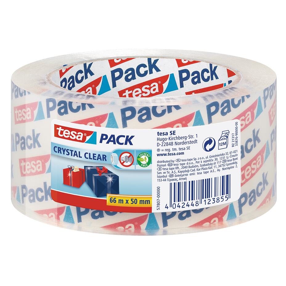 Tesa Pack nastro nastro adesivo nastro pacchetto 4195 5,0 cm Marrone Bianco Trasparente silenzioso 