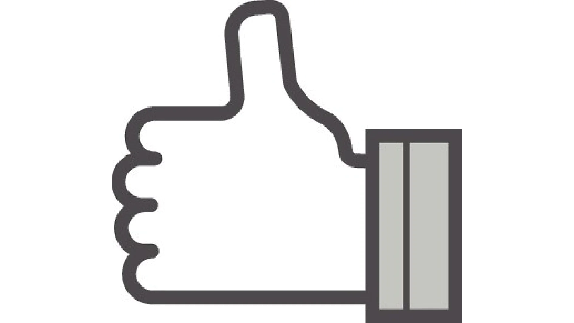 Illustration of a hand giving a thumbs-up. The hand is outlined in black with a gray sleeve and thumb extended upward, set against a plain white background. (This text has been generated by AI)