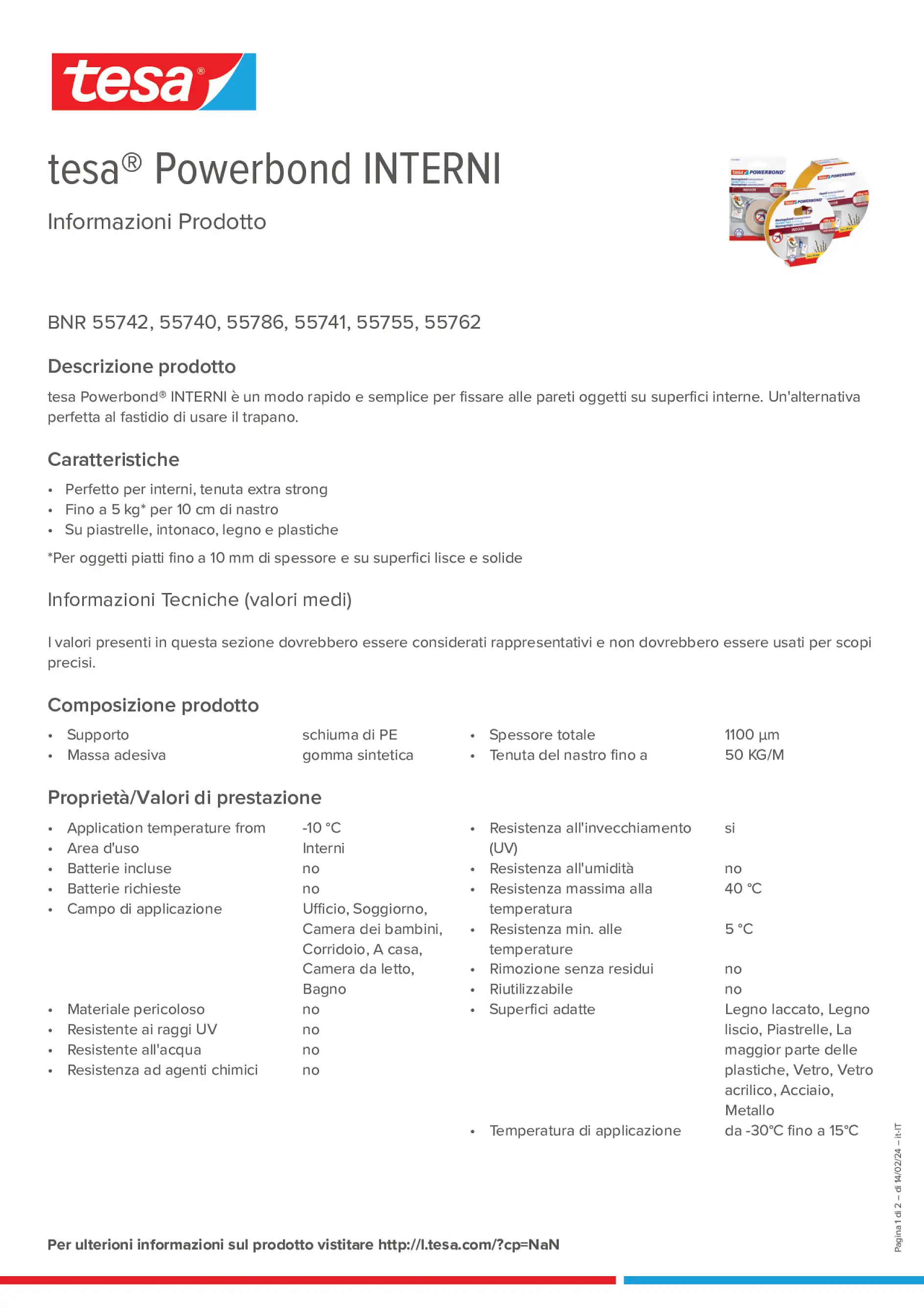Product information_tesa® Powerbond 55740_it-IT