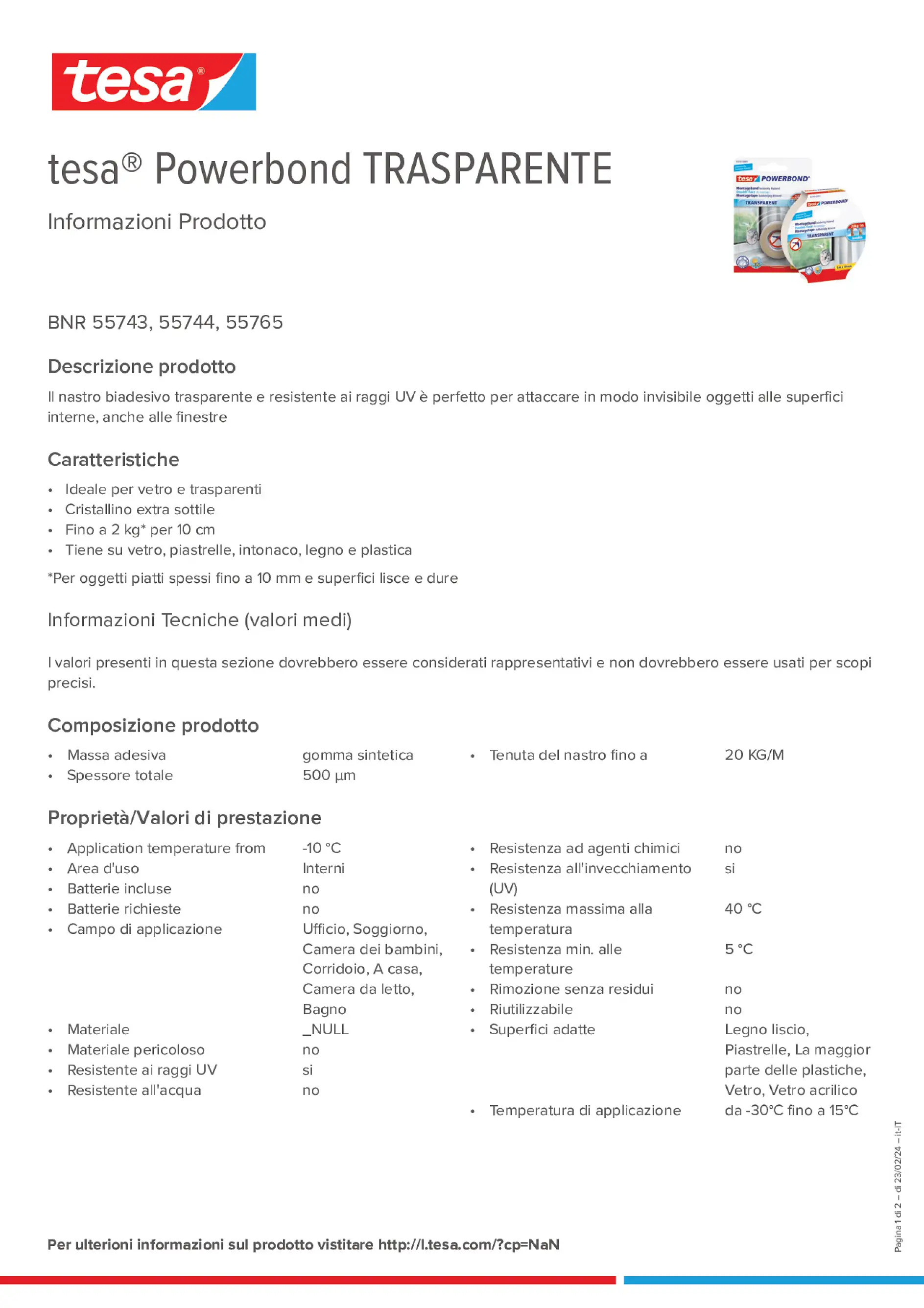 Product information_tesa® Powerbond 55744_it-IT
