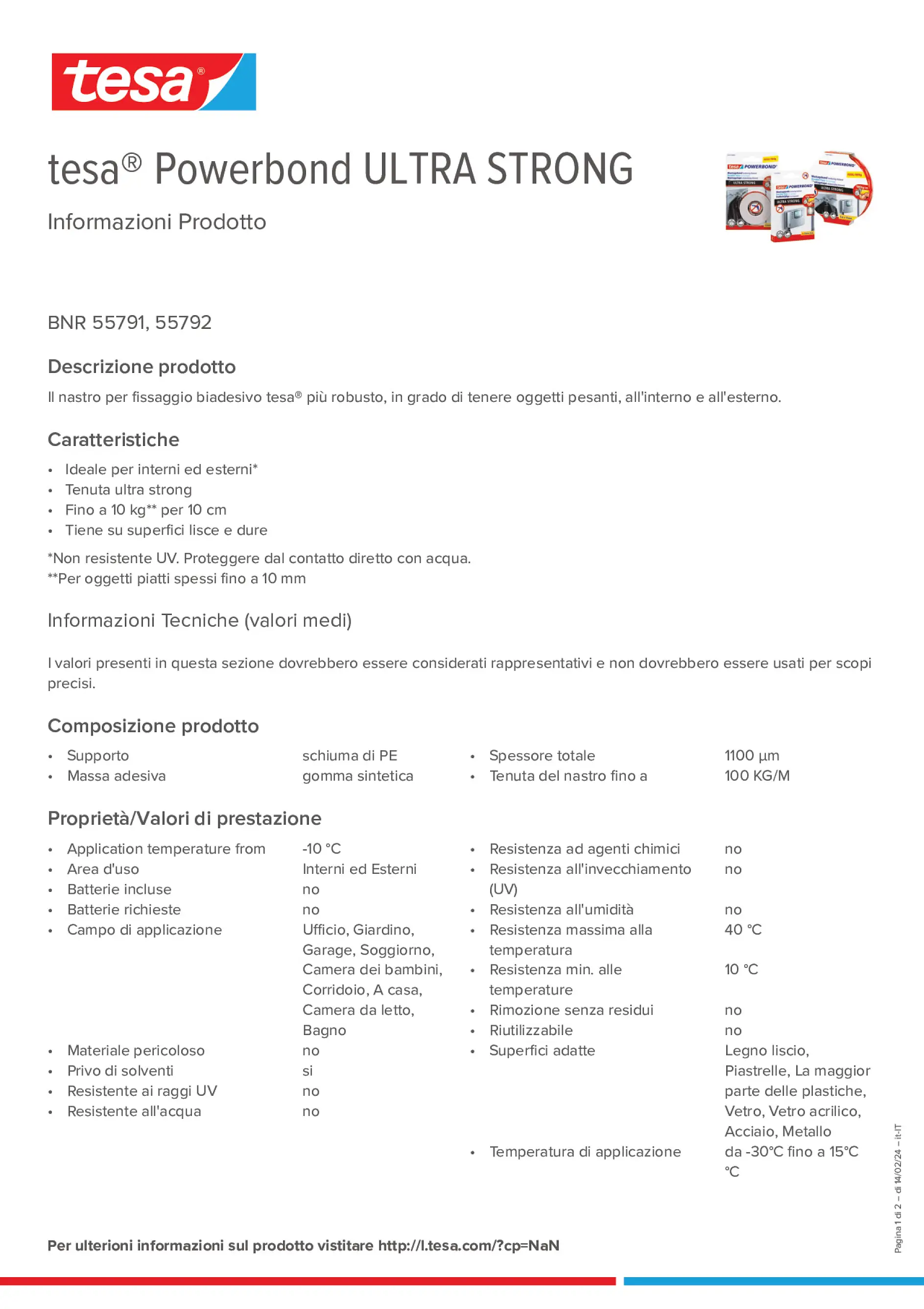 Product information_tesa® Powerbond 55791_it-IT