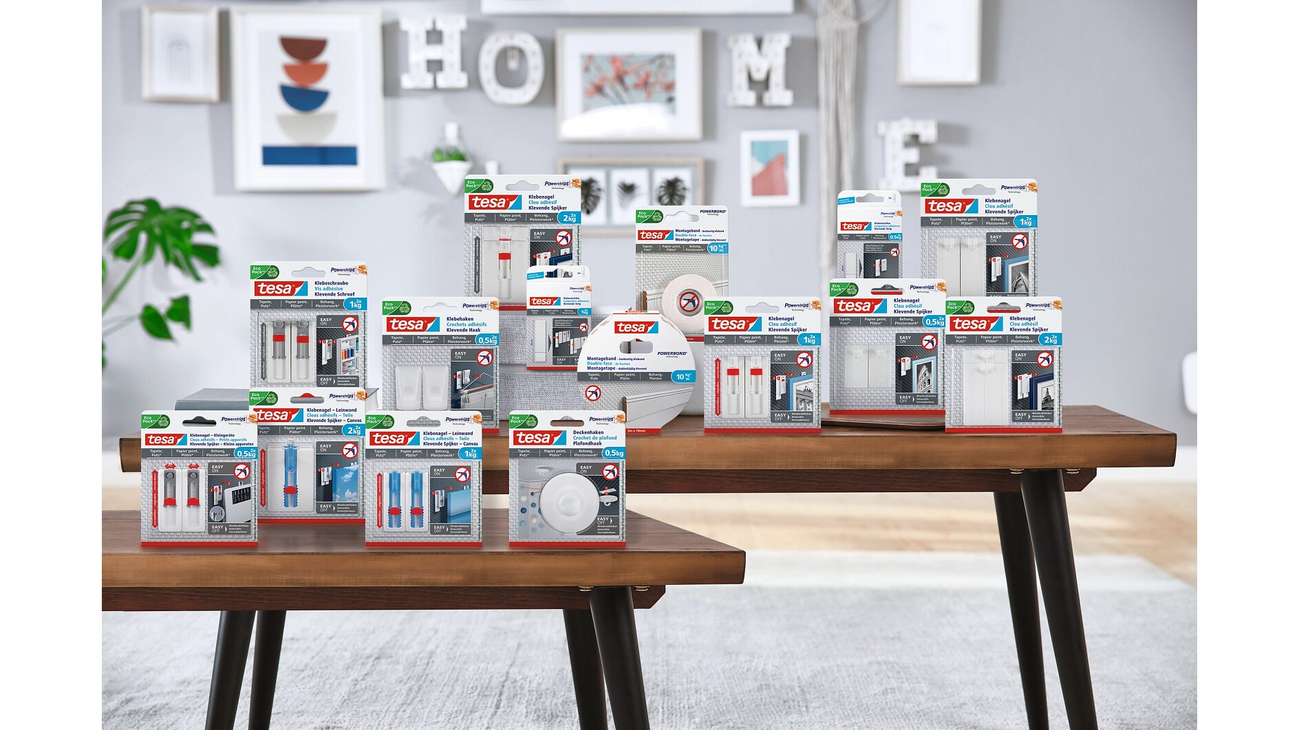 Chiodi Adesivi Tesa Per Carta Da Parati - Regolabili, Senza Fori, Bianchi - Foto 4