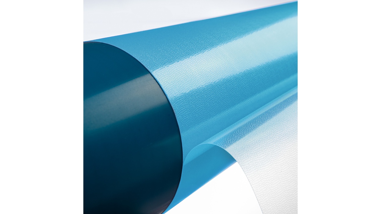 tesa® Softprint EA Flex Medium-Hard blue on sleeve with open liner