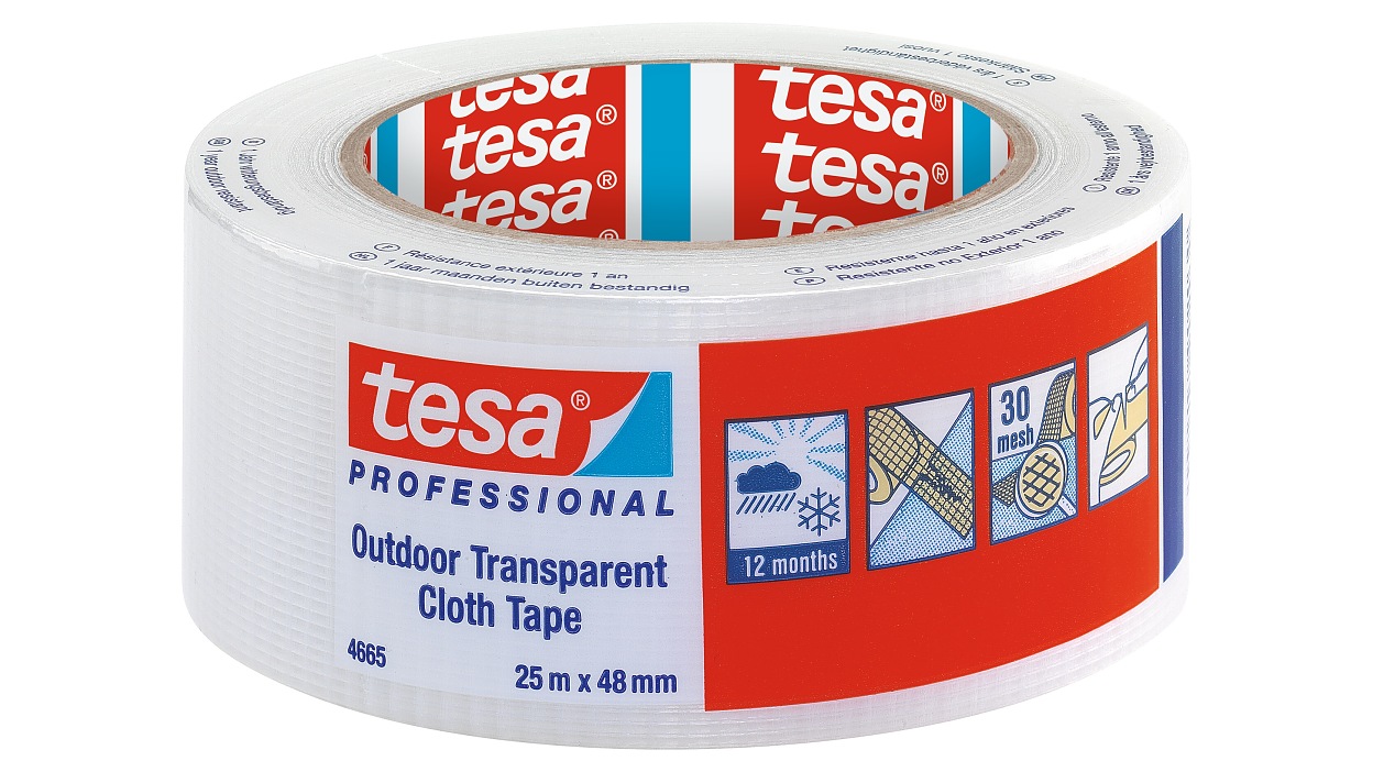 [en-en] tesa Professional Outdoor Cloth Tape, 25m:48mm, Transparent, LI401