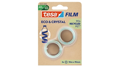 Tesafilm Nastro Adesivo Cristallo Trasparente - Confezione Da 2 Rotoli 10m X 19mm