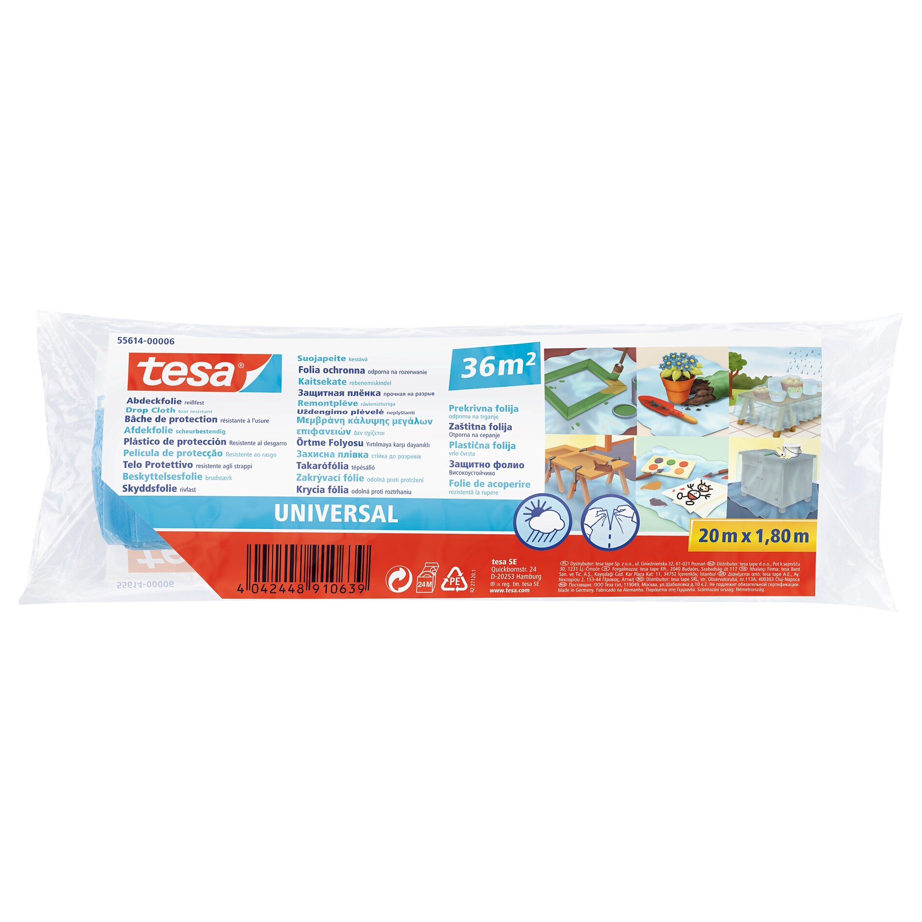 Tesa 57115-00000-03 Easy Cover Telo Protettivo Filmico Con Nastro In Carta Con Ricarica, 33m:550mm | Leroy Merlin - 8