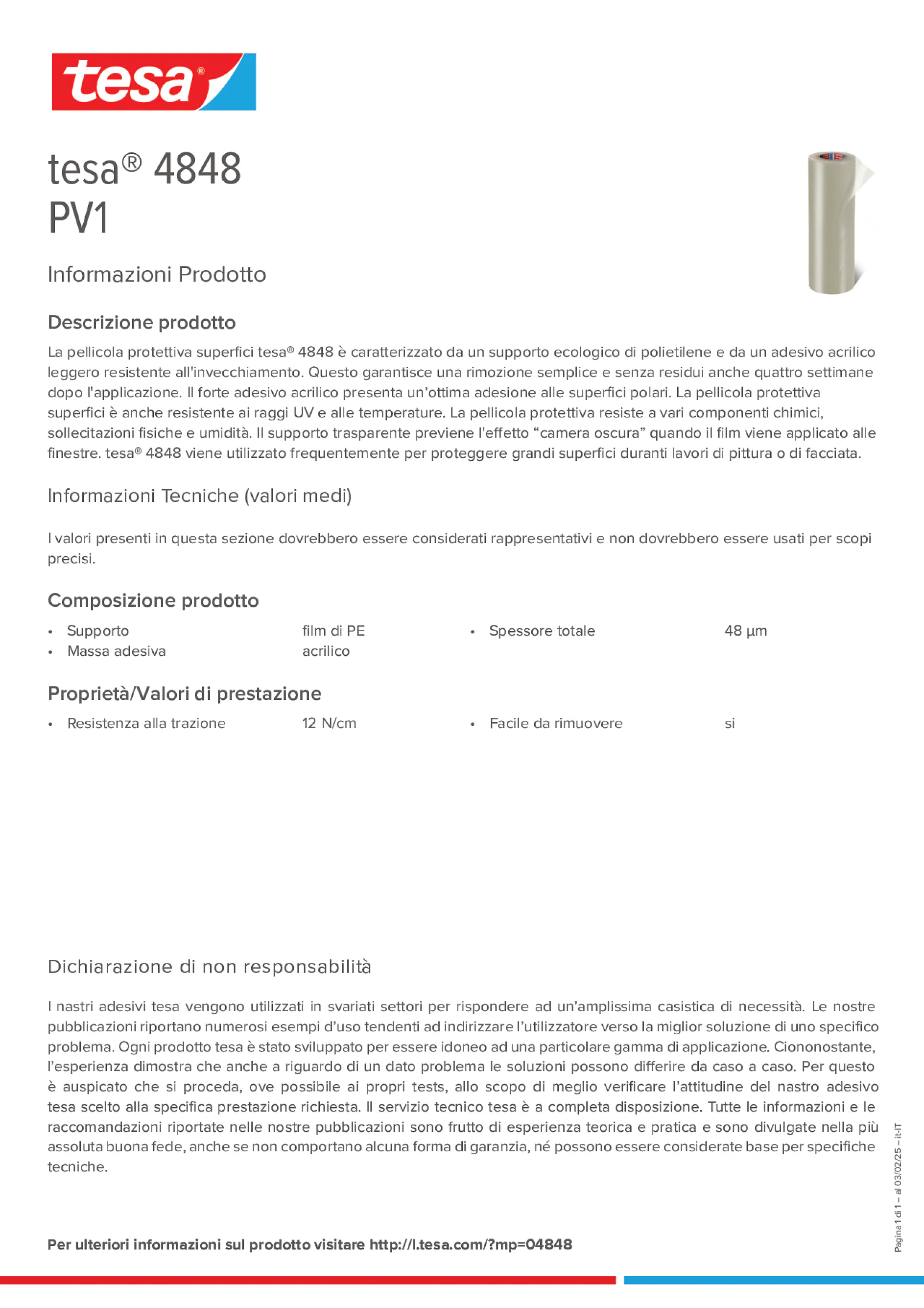 Product information_tesa® 4848_it-IT