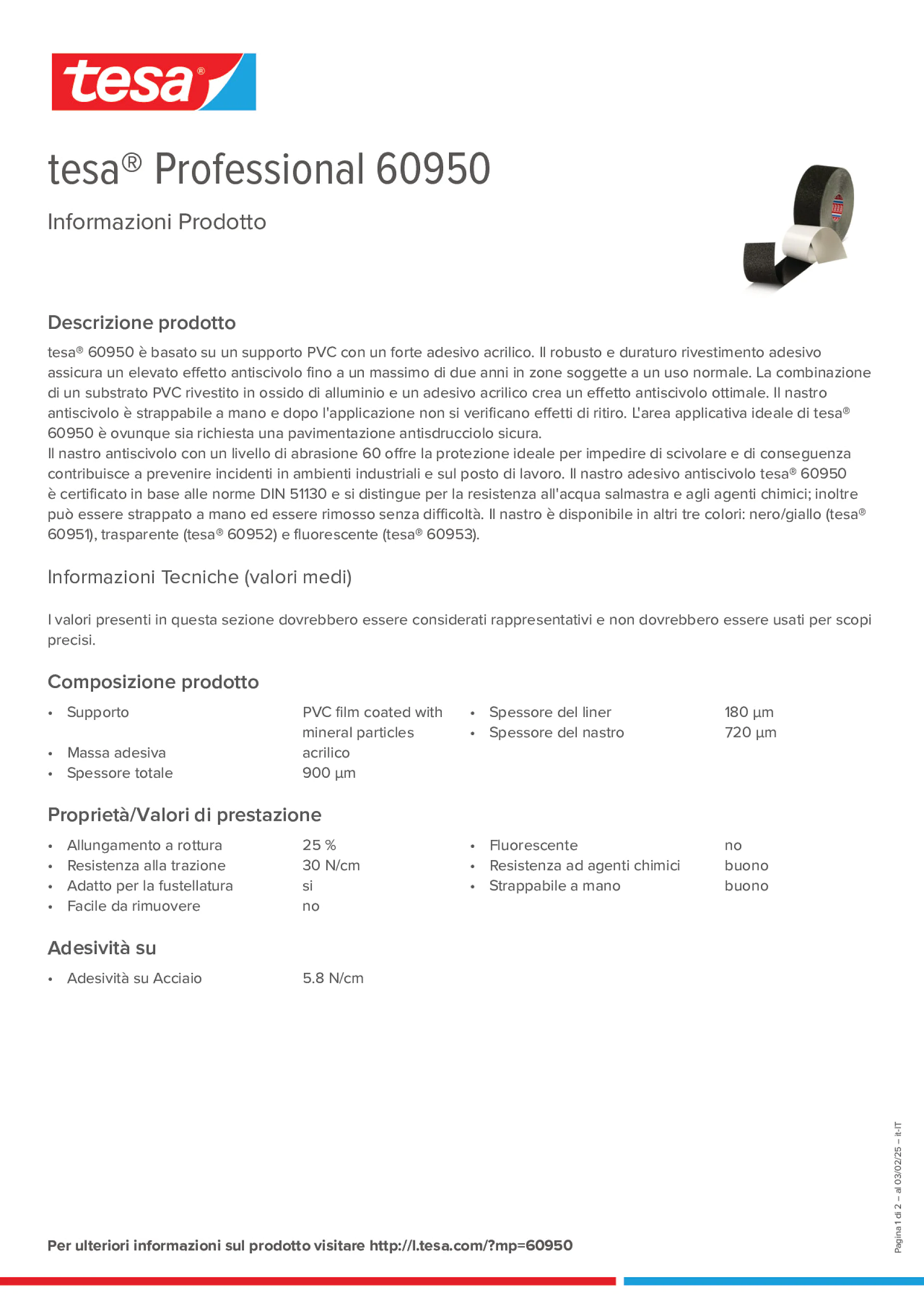 Product information_tesa® Professional 60950_it-IT