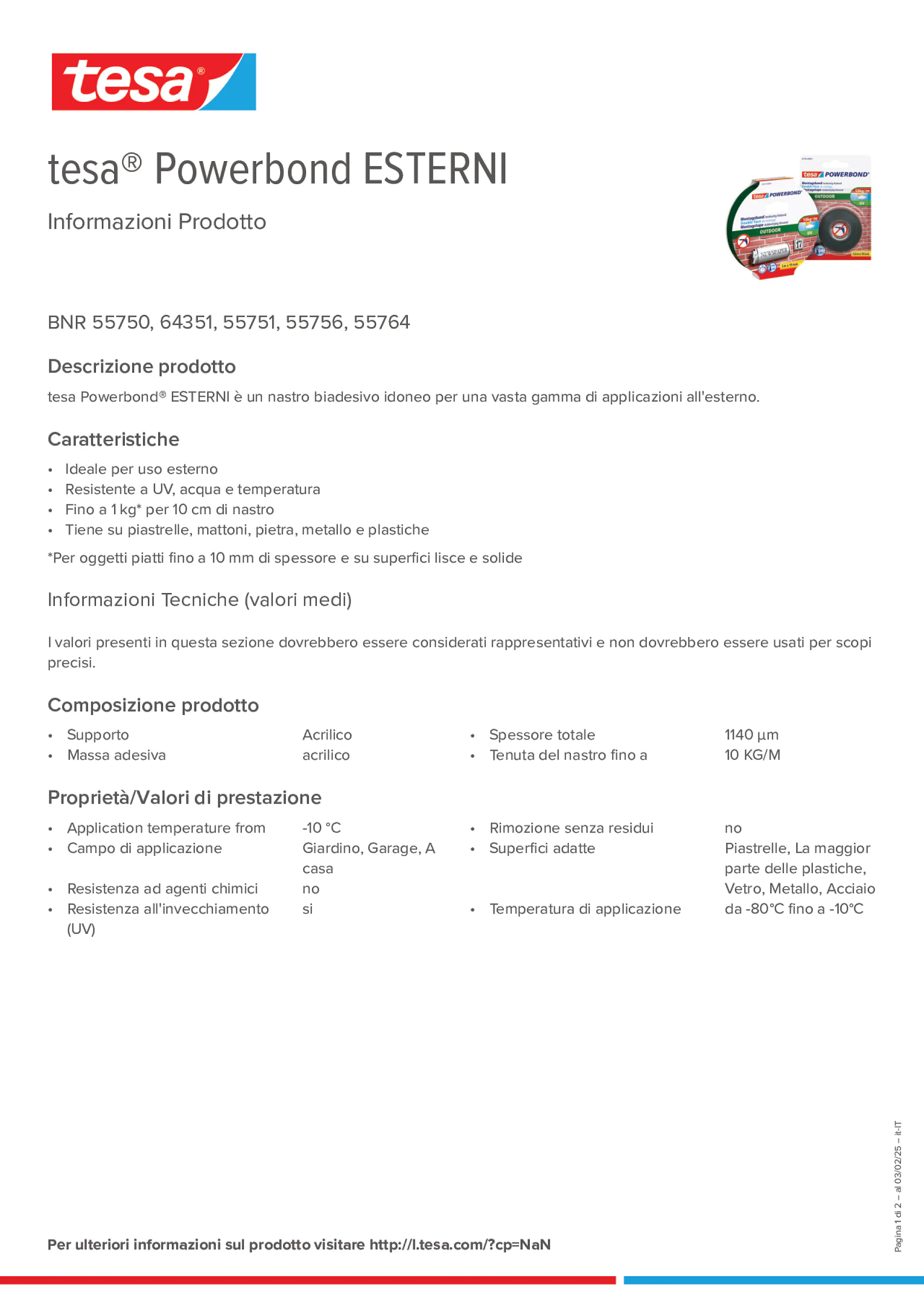 Product information_tesa® Powerbond 55751_it-IT