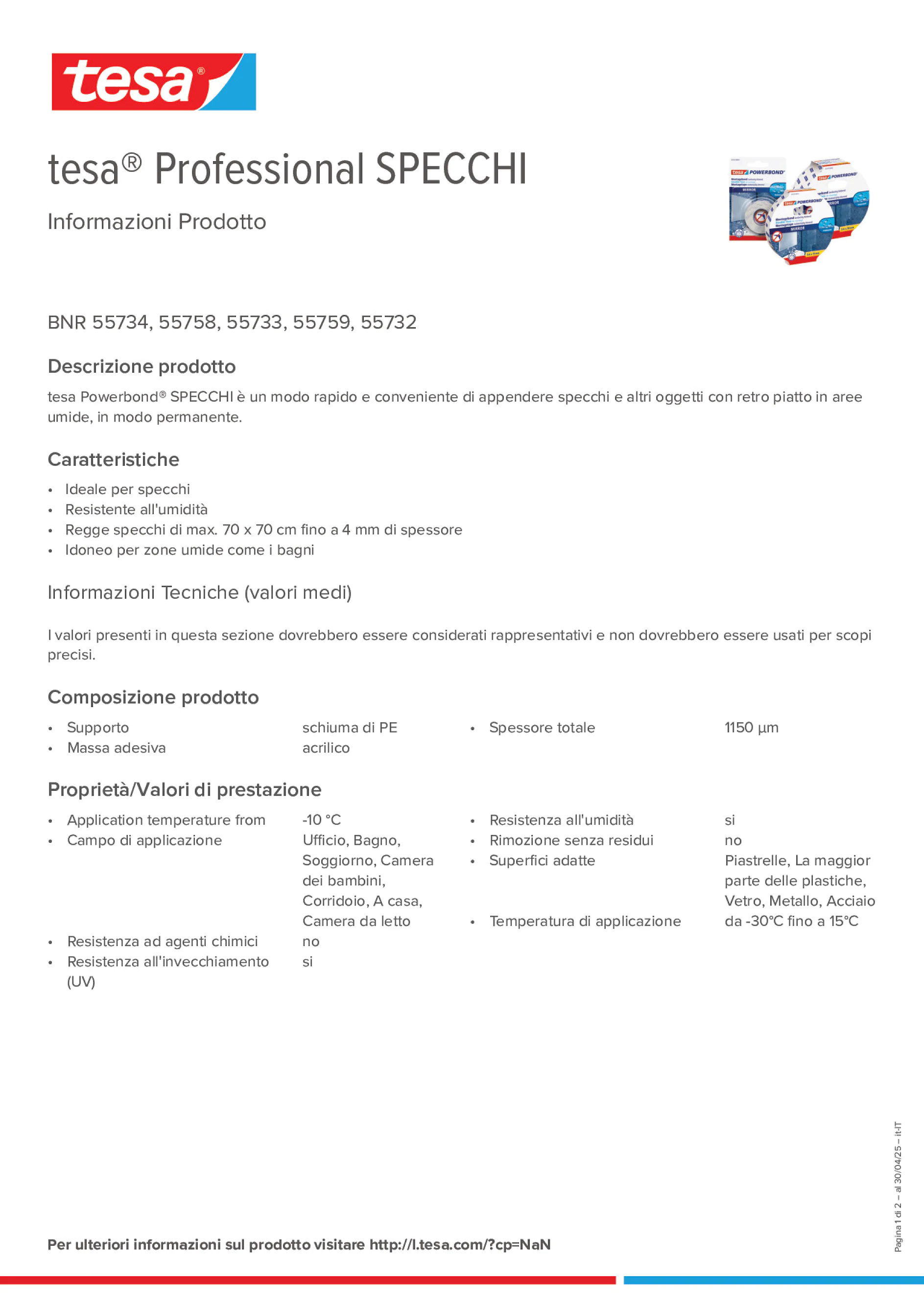 Product information_tesa® Professional 55733_it-IT
