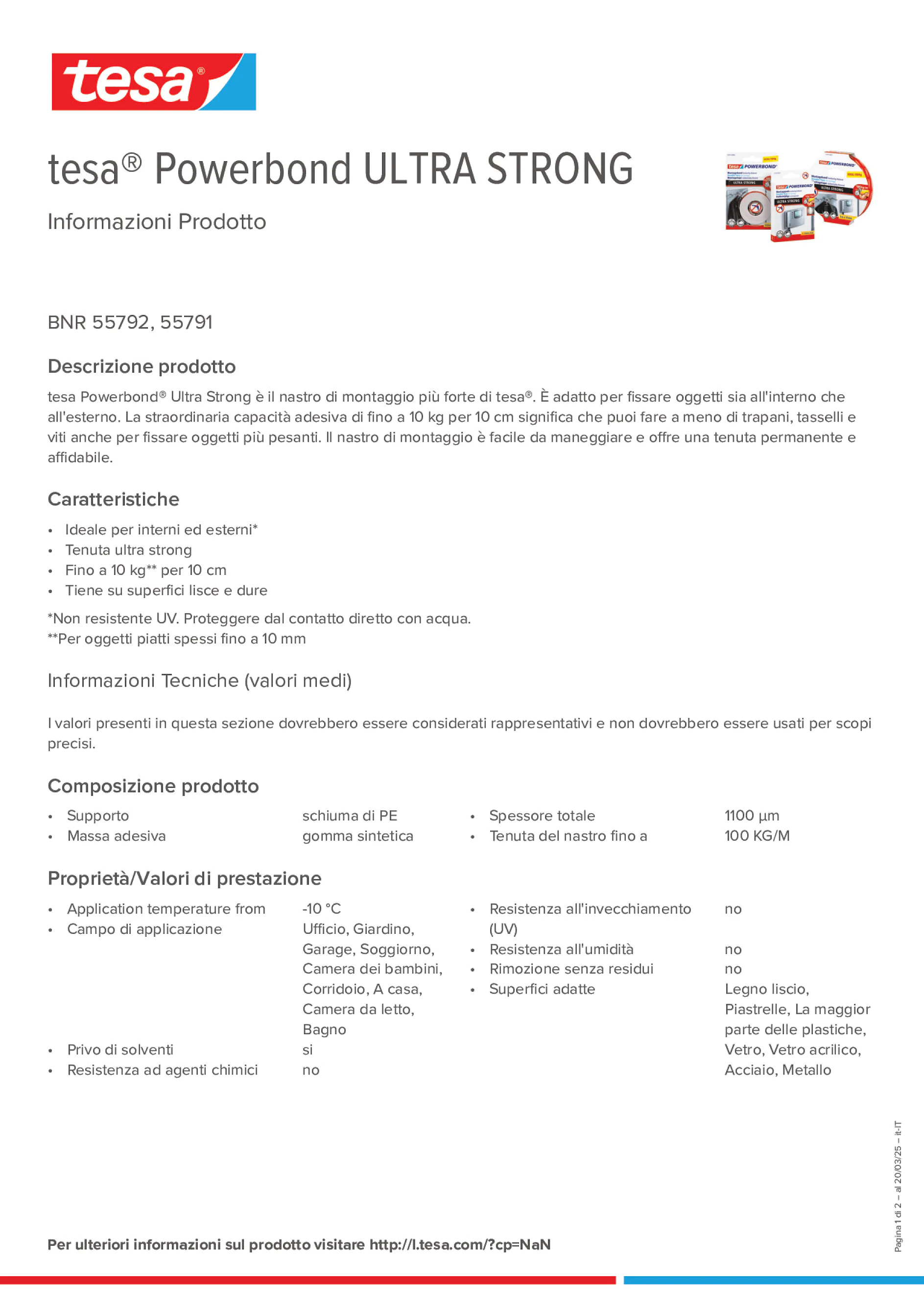 Product information_tesa® Powerbond 55791_it-IT