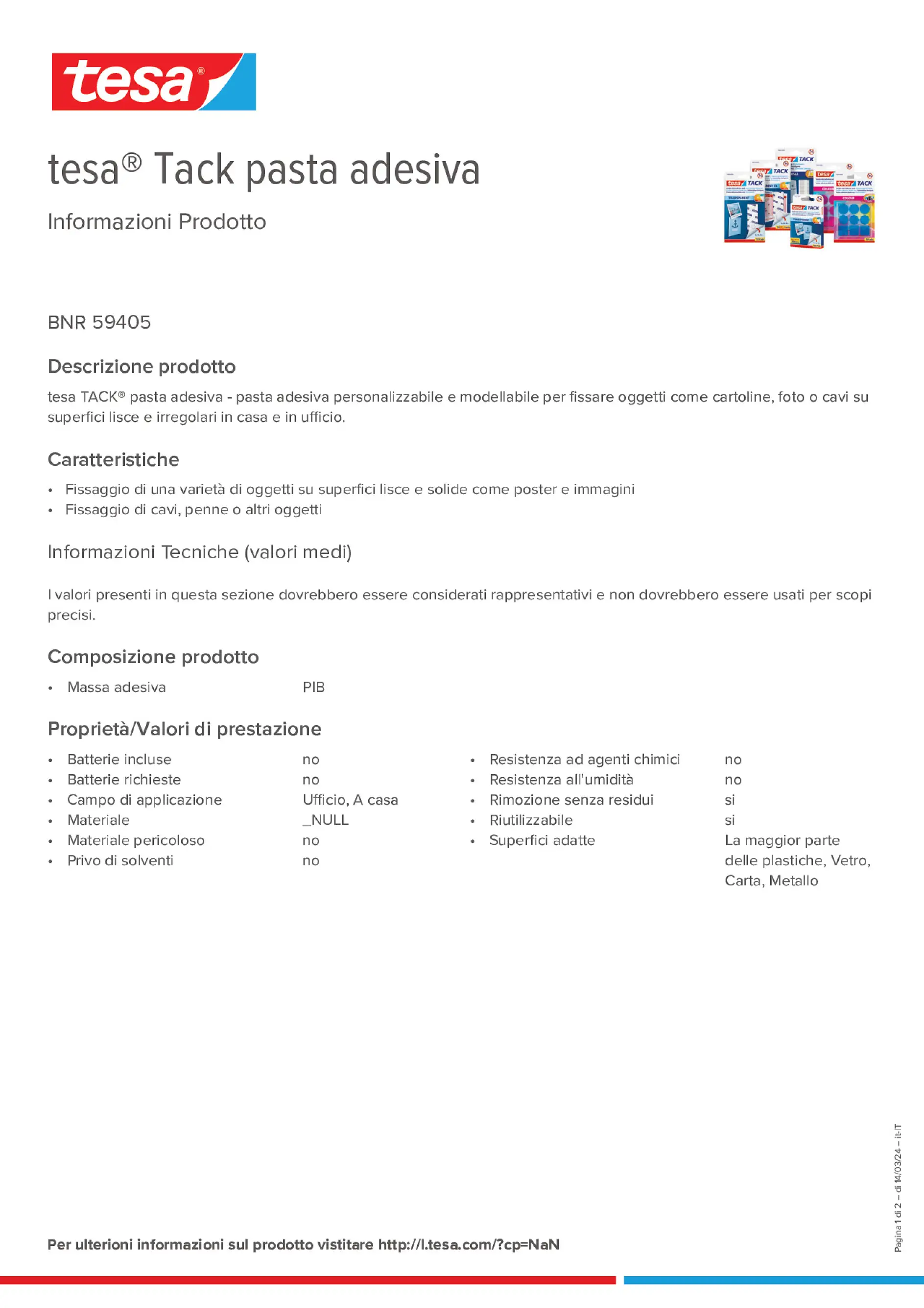 Product information_tesa® Tack 59405_it-IT